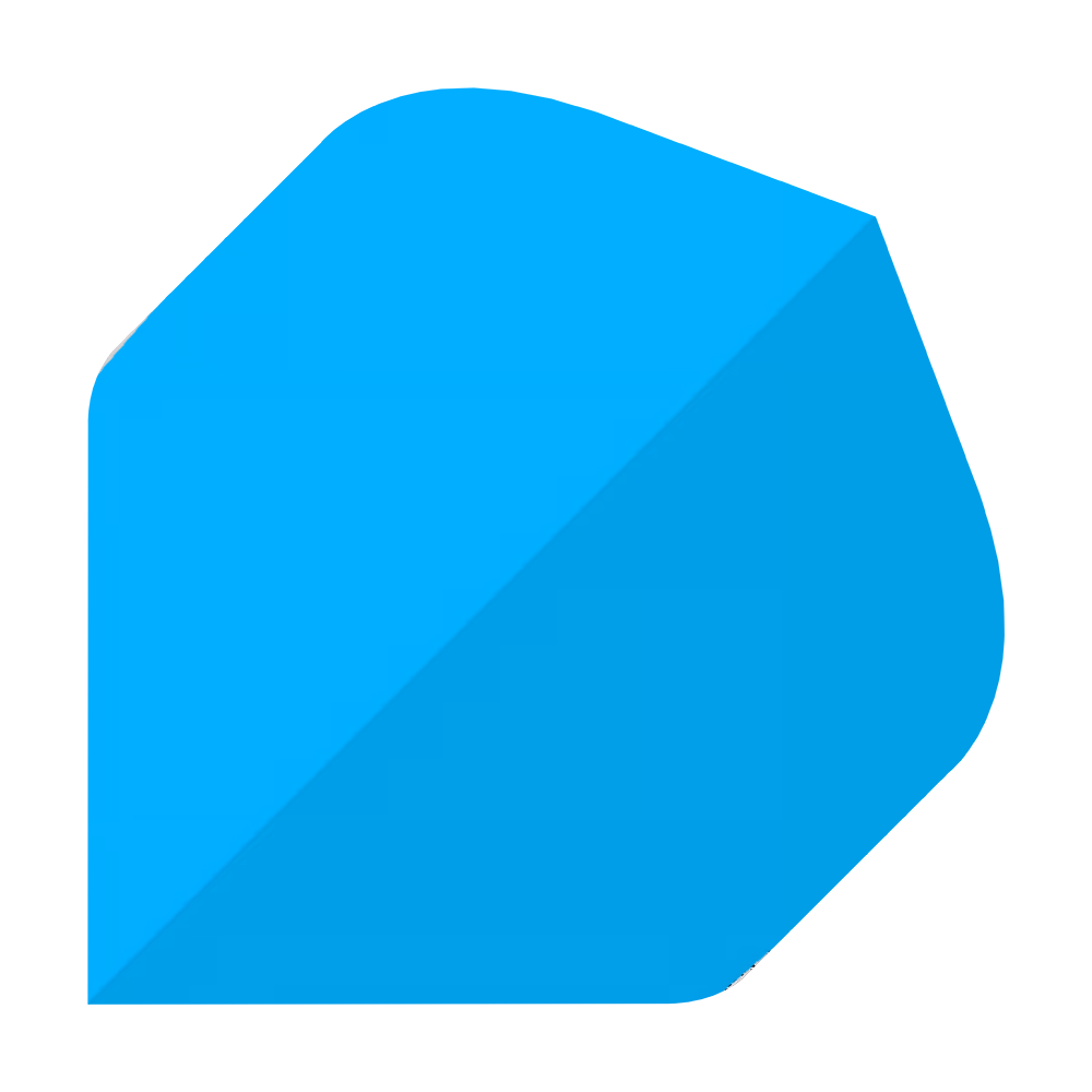 Poly-Plain Standaard Vluchten Blauw Das Bild zeigt die Poly-Plain Standard Flights in Blau. Es handelt sich um Zubehör für Dartpfeile.