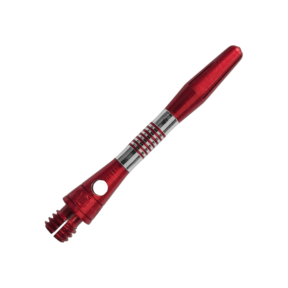 Bulls NL Cetra aluminium shafts - rood Gezeigt werden rote BullsNL Cetra Aluminium Shafts mit einer Länge von 34 mm. Das Produkt ist für das Dartspiel gedacht.