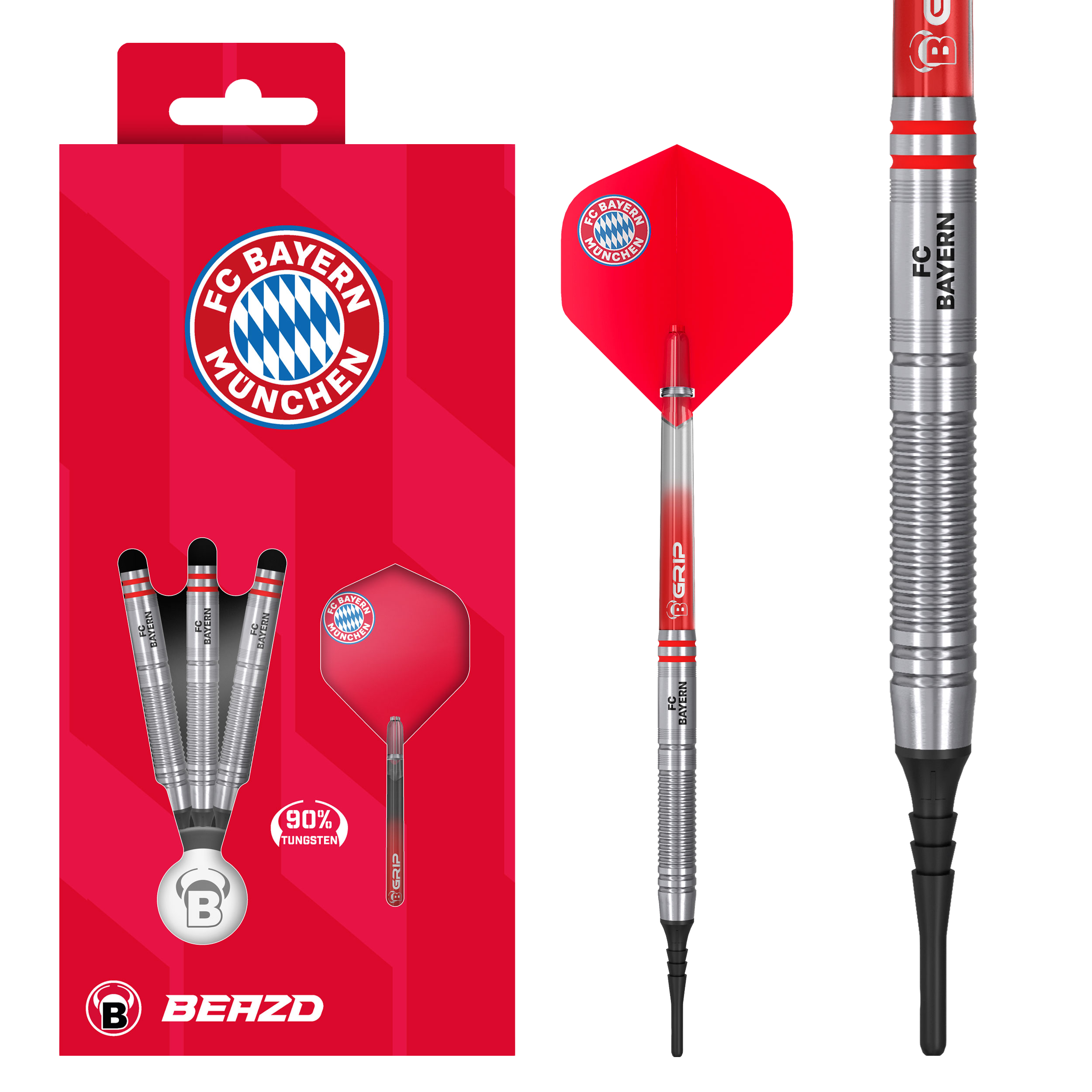 Beazd FC Bayern München Tungsten Zachte Darts - 18g