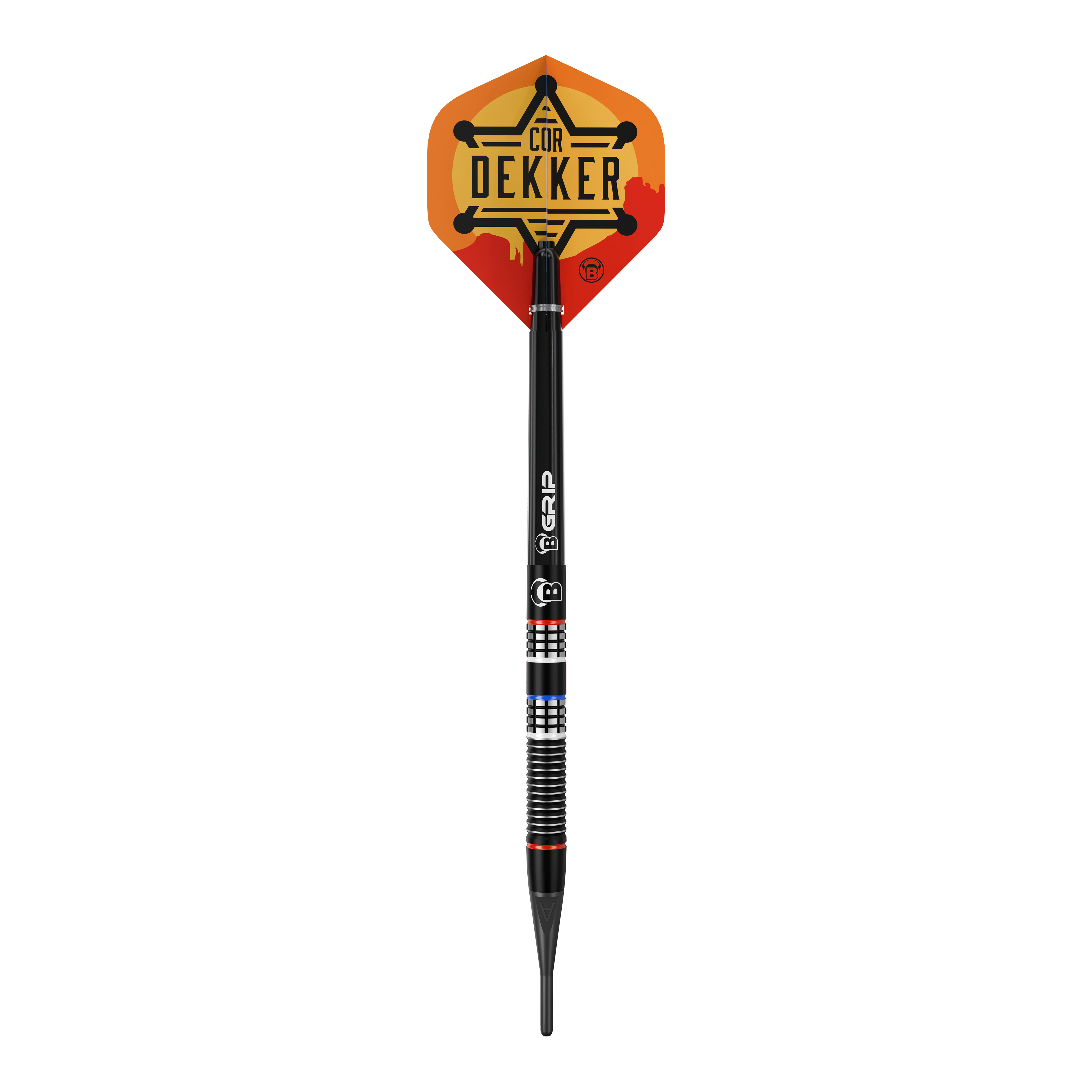 Bulls Cor Dekker The Sheriff Soft Darts - 20g Auf dem Bild ist Bulls Cor Dekker The Sheriff Softdarts - 20g abgebildet. Diese hochwertigen Softdarts sind für elektronische Dartboards geeignet.