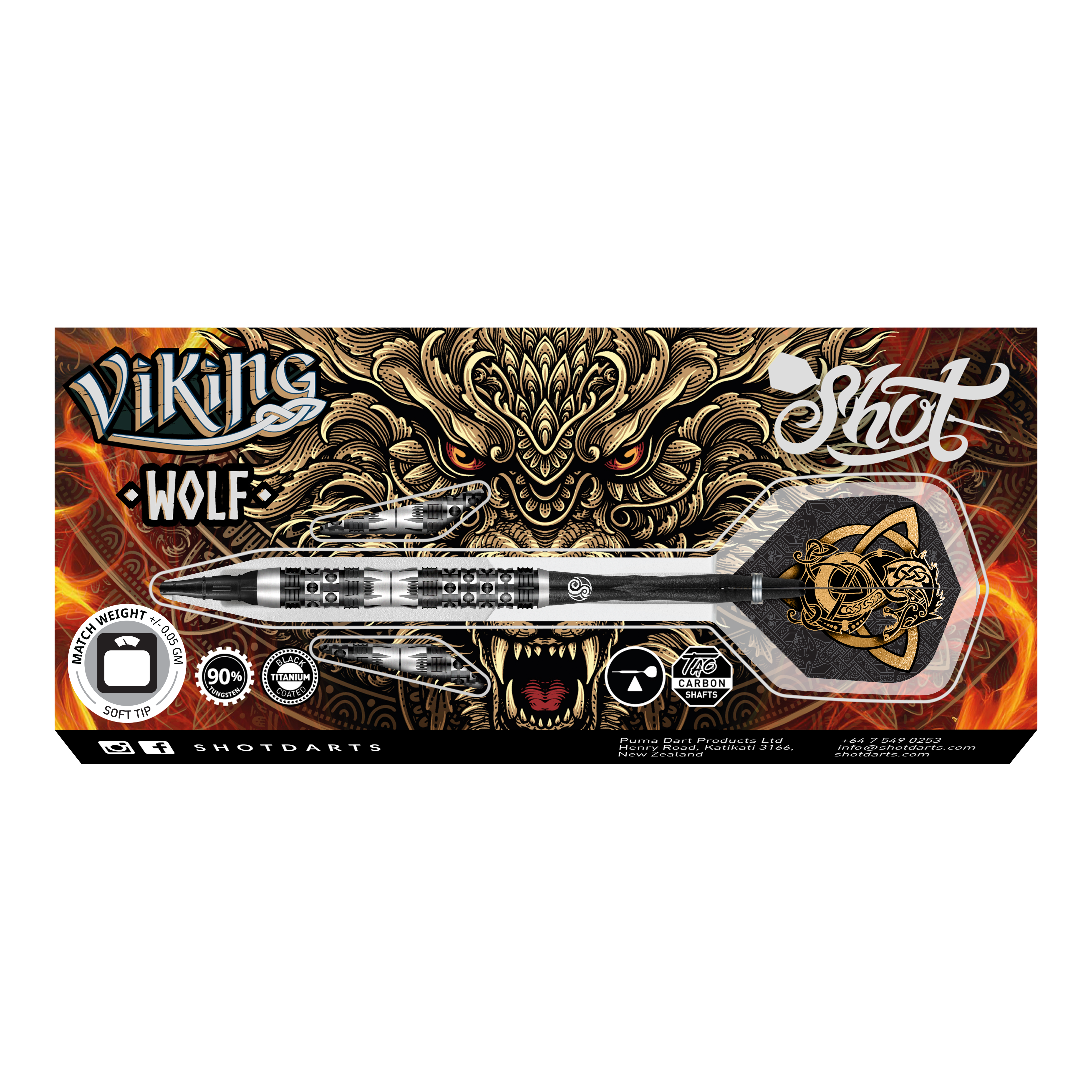 Shot Viking Wolf zachte dartpijlen - 20g