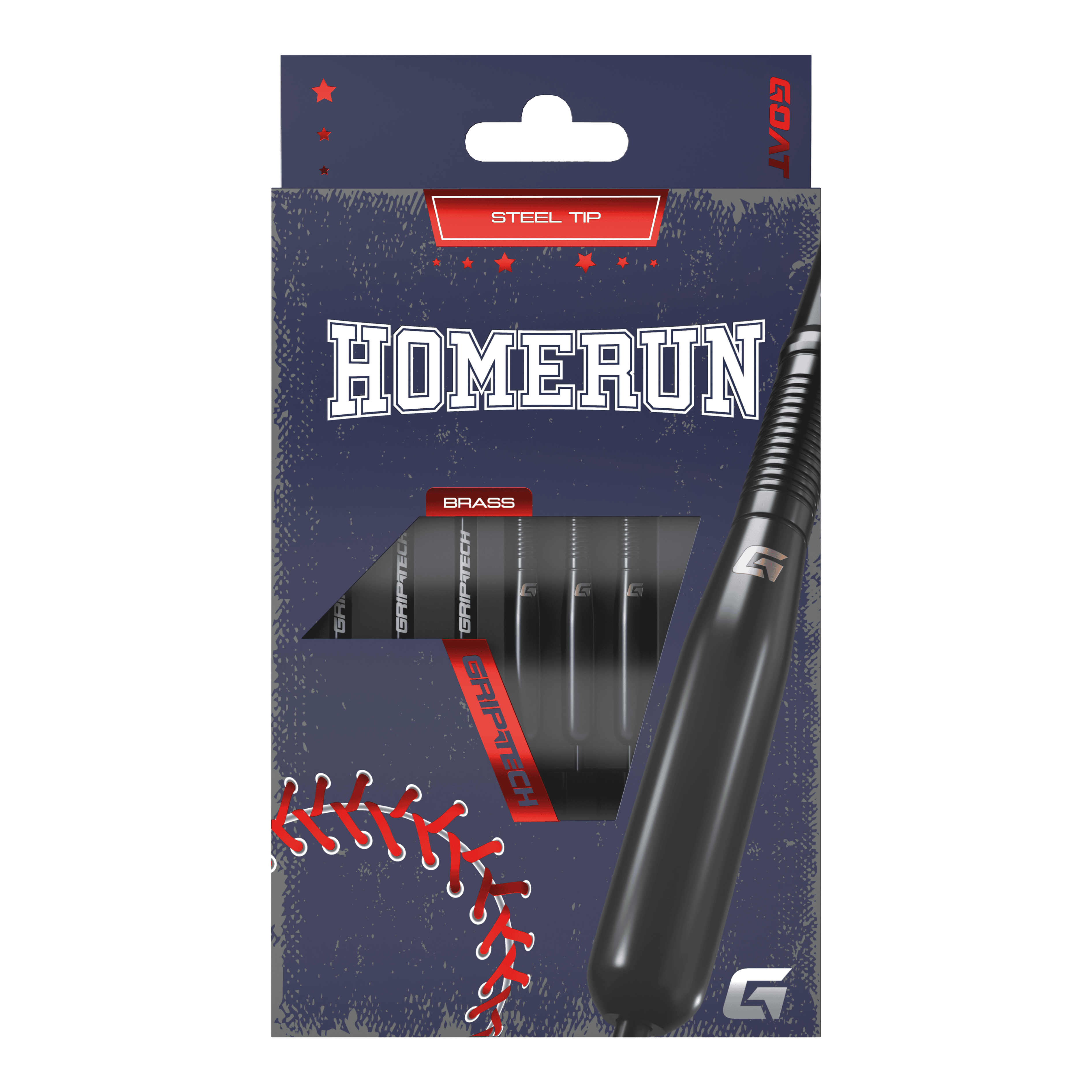 GEIT Homerun Honkbal Zwart Messing Steeldarts - 15g