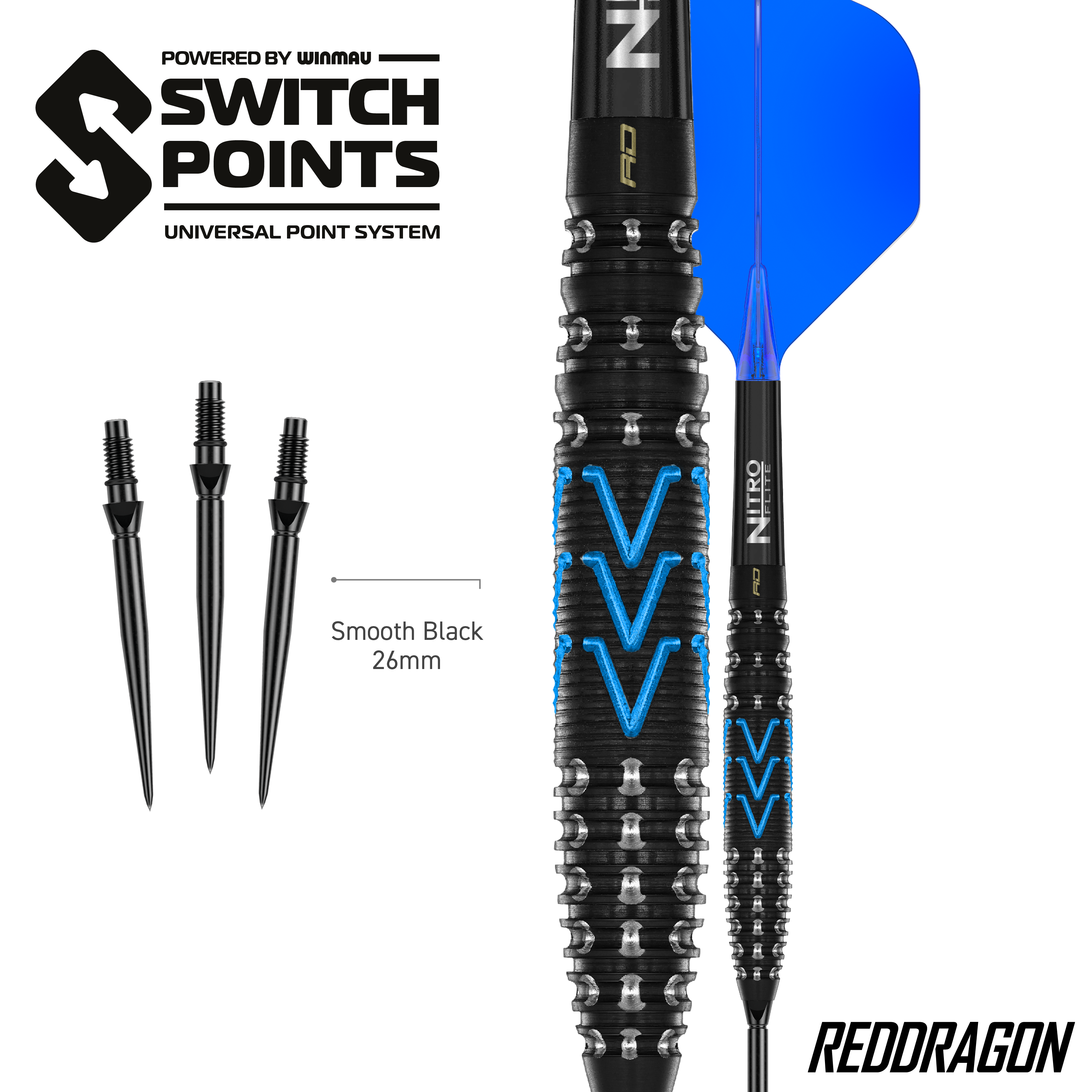 Red Dragon AMP Torpedo Switch Point stalen pijltjes Hier sieht man die Red Dragon AMP Torpedo Switch Point Steeldarts. Diese Darts sind für präzises Werfen entwickelt worden.