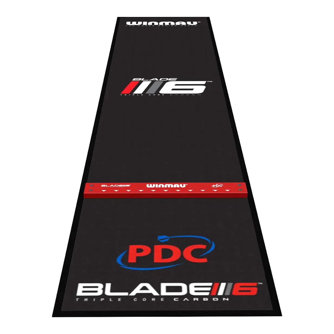 Winmau Pro Zone Precision Blade 6 Soft Dart Mat Das Bild zeigt die Winmau Pro Zone Precision Blade 6 Soft Dartmatte. Diese Dartmatte bietet einen optimalen Schutz für den Boden beim Dartspielen.