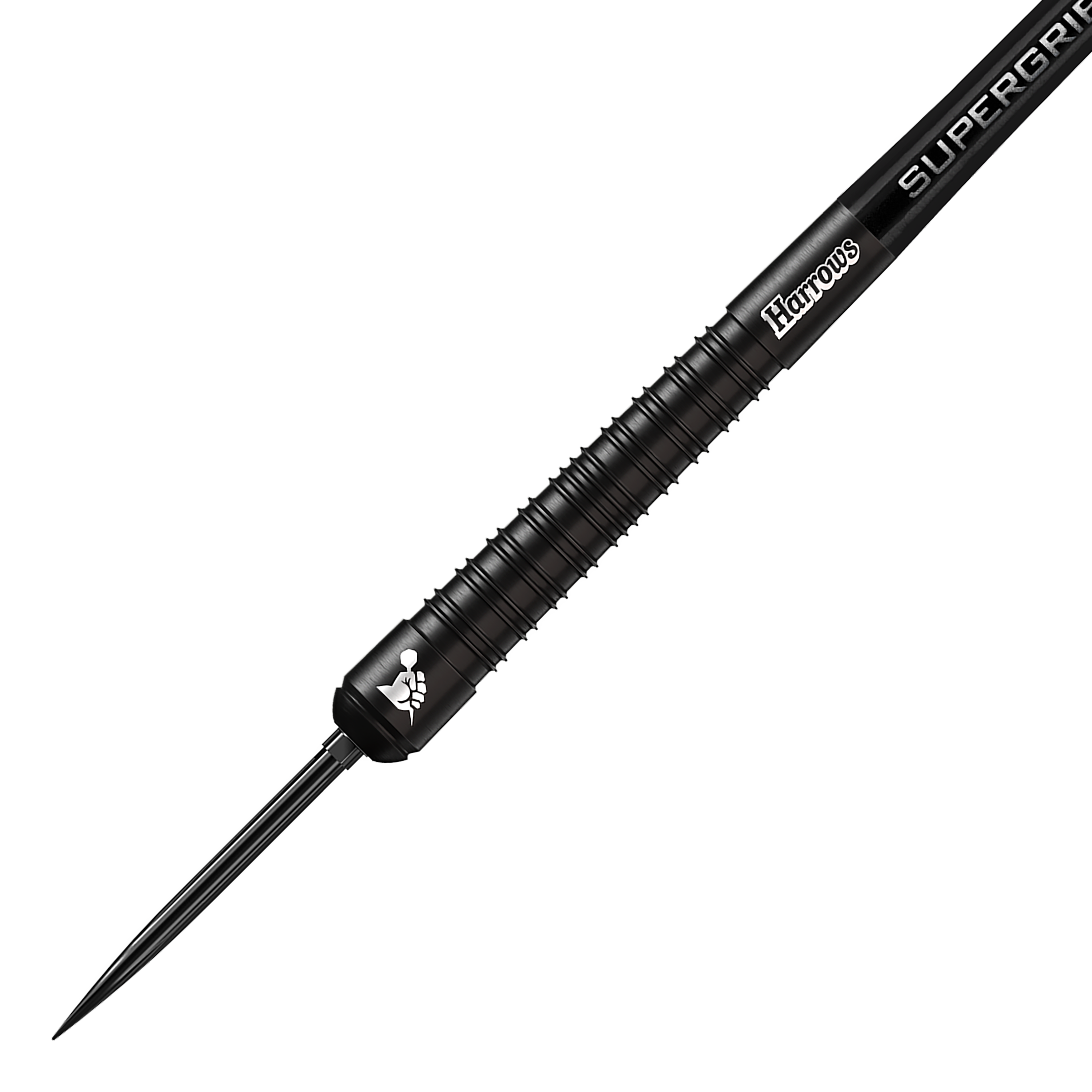 Diese Steeldarts gehören zur Harrows Supergrip 90 Black Edition Quick Point Serie. Sie bieten eine hochwertige Qualität und ein elegantes schwarzes Finish.