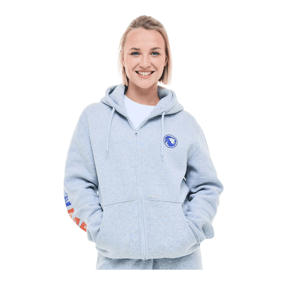 Löwen Collection Zip Hoodie Das Bild zeigt den Löwen Kollektion Zip-Hoodie. Es handelt sich um einen bequemen Hoodie mit Reißverschluss.