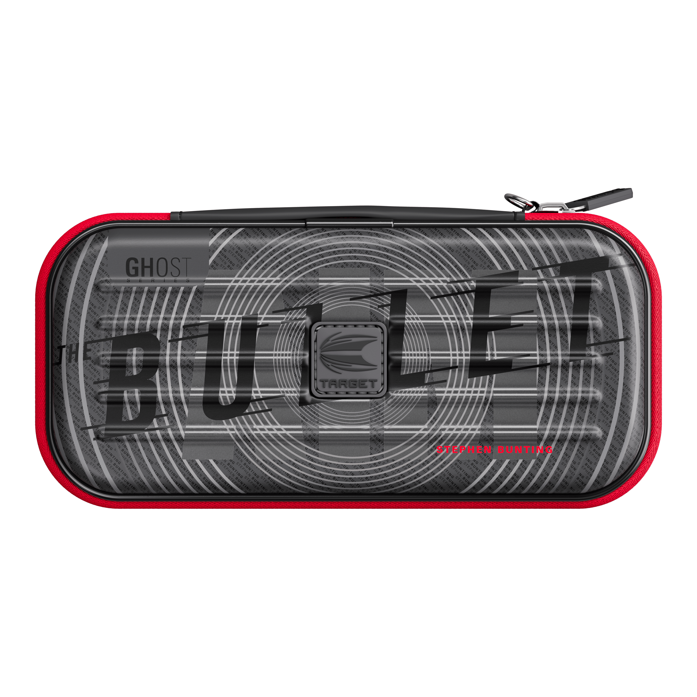 Takoma Ghost Series Stephen Bunting darthoesje Das Foto zeigt das Takoma Ghost Series Stephen Bunting Dartcase. Es ist ein robustes Dartcase für Darts-Zubehör.
