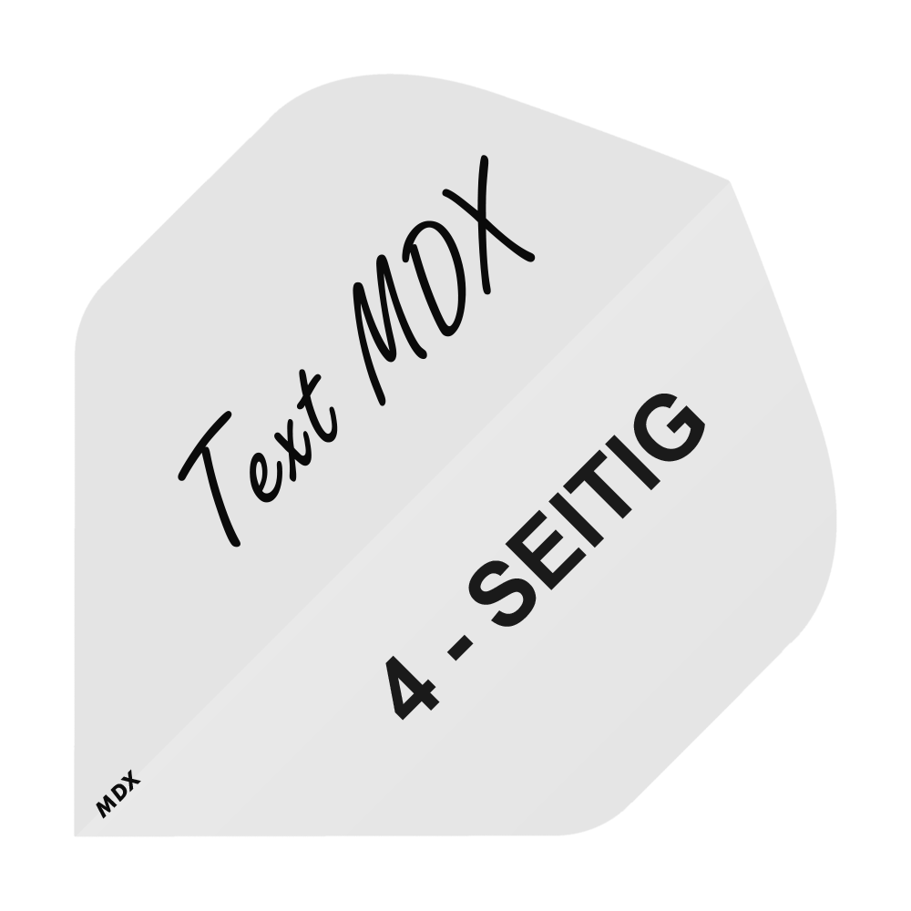 10 set bedrukte vluchten 4-zijdig - gewenste tekst - MDX