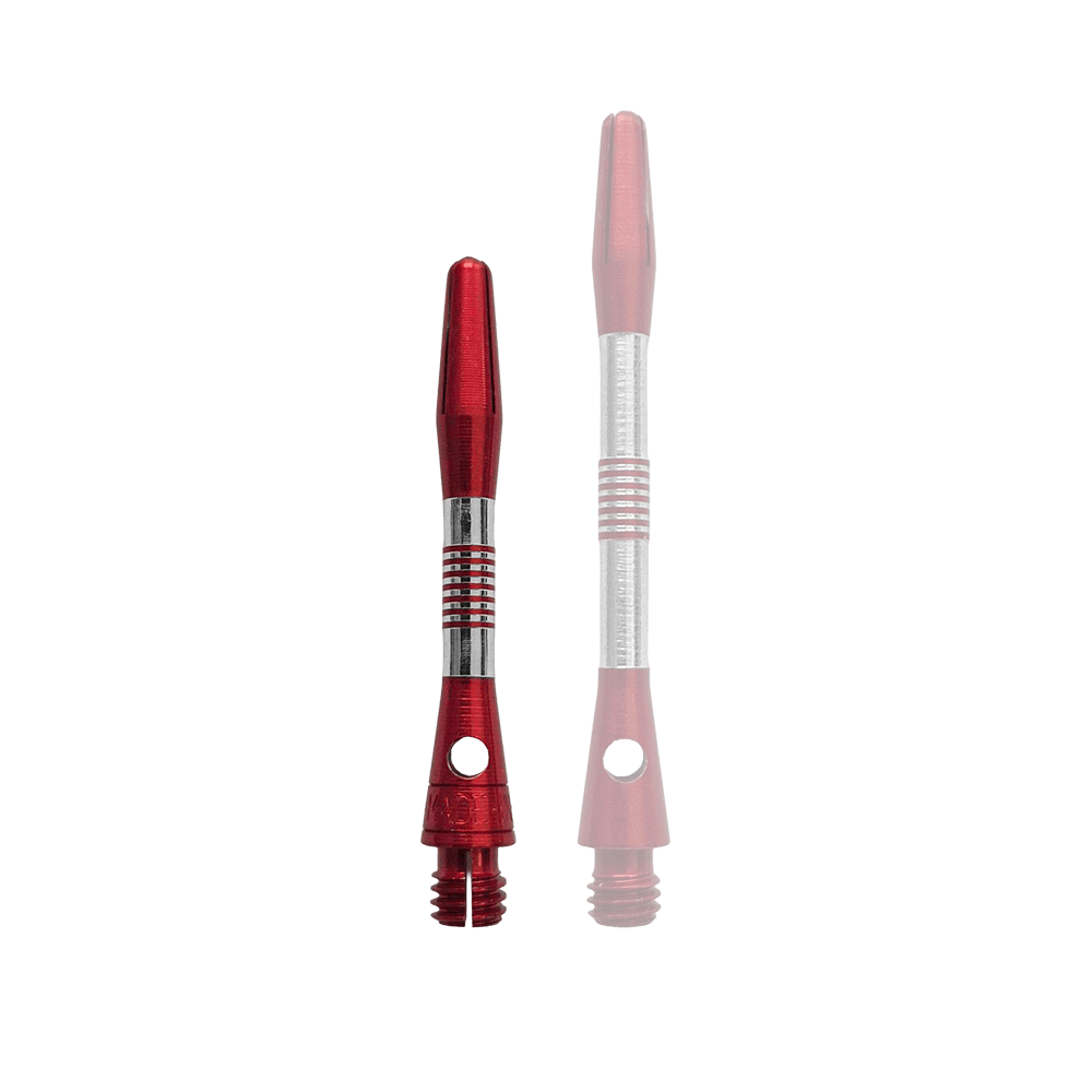 Bulls NL Cetra aluminium shafts - rood Bild zeigt rote Aluminium Shafts mit einer Länge von 34 mm. Es handelt sich vermutlich um Zubehör für Darts.