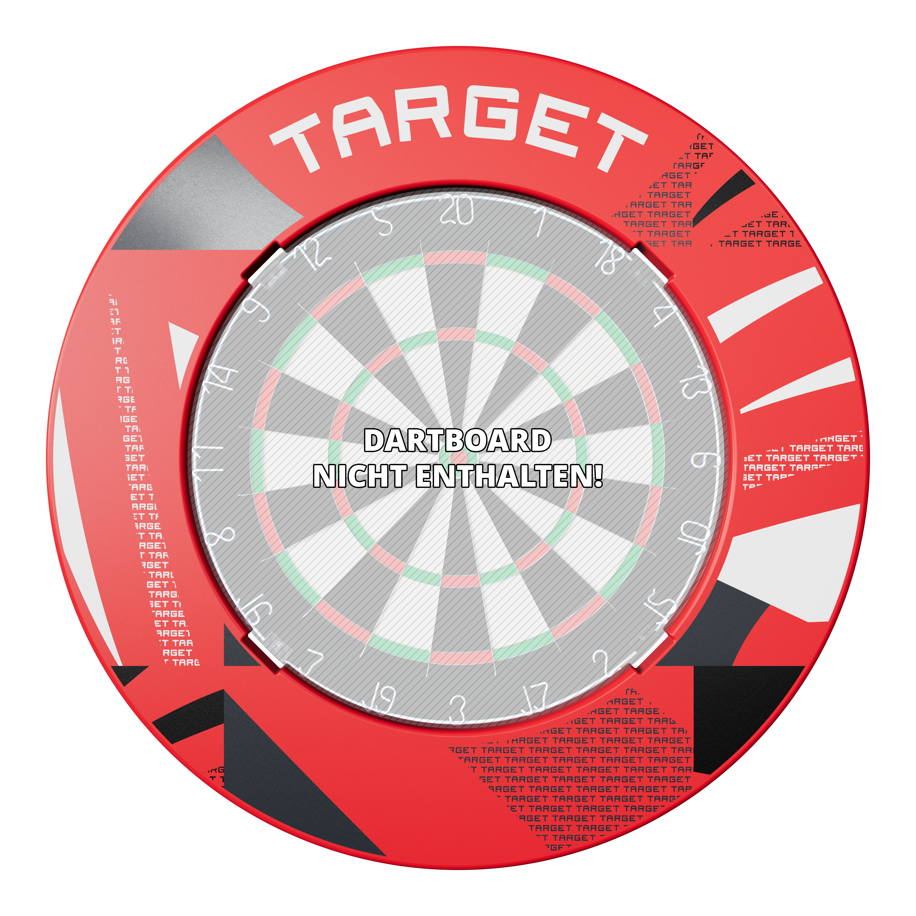 Dartbordomlijsting met inkepingen en patroon van Target