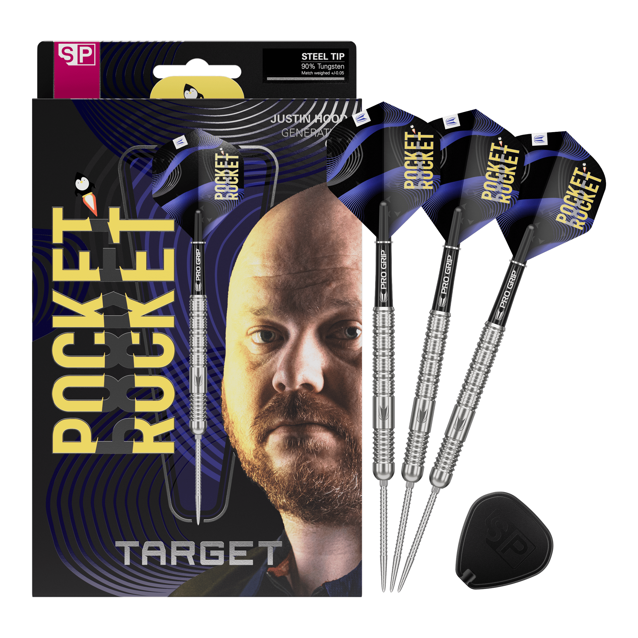 Target Justin Hood Swiss Points stalen dartpijlen - 23 g