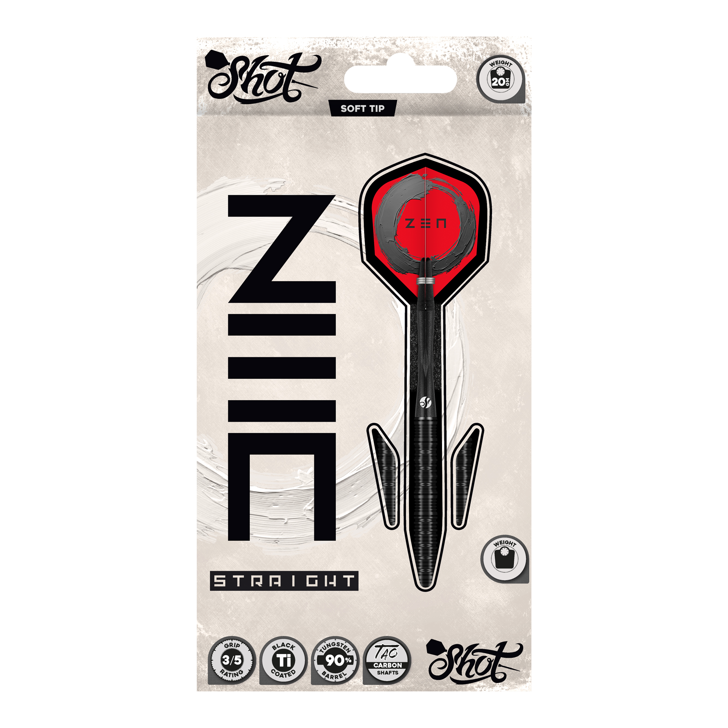 Shot ZEN Rechte Zachte Dartpijlen - 20 g Shot ZEN Rechte Zachte Dartpijlen - 20 g