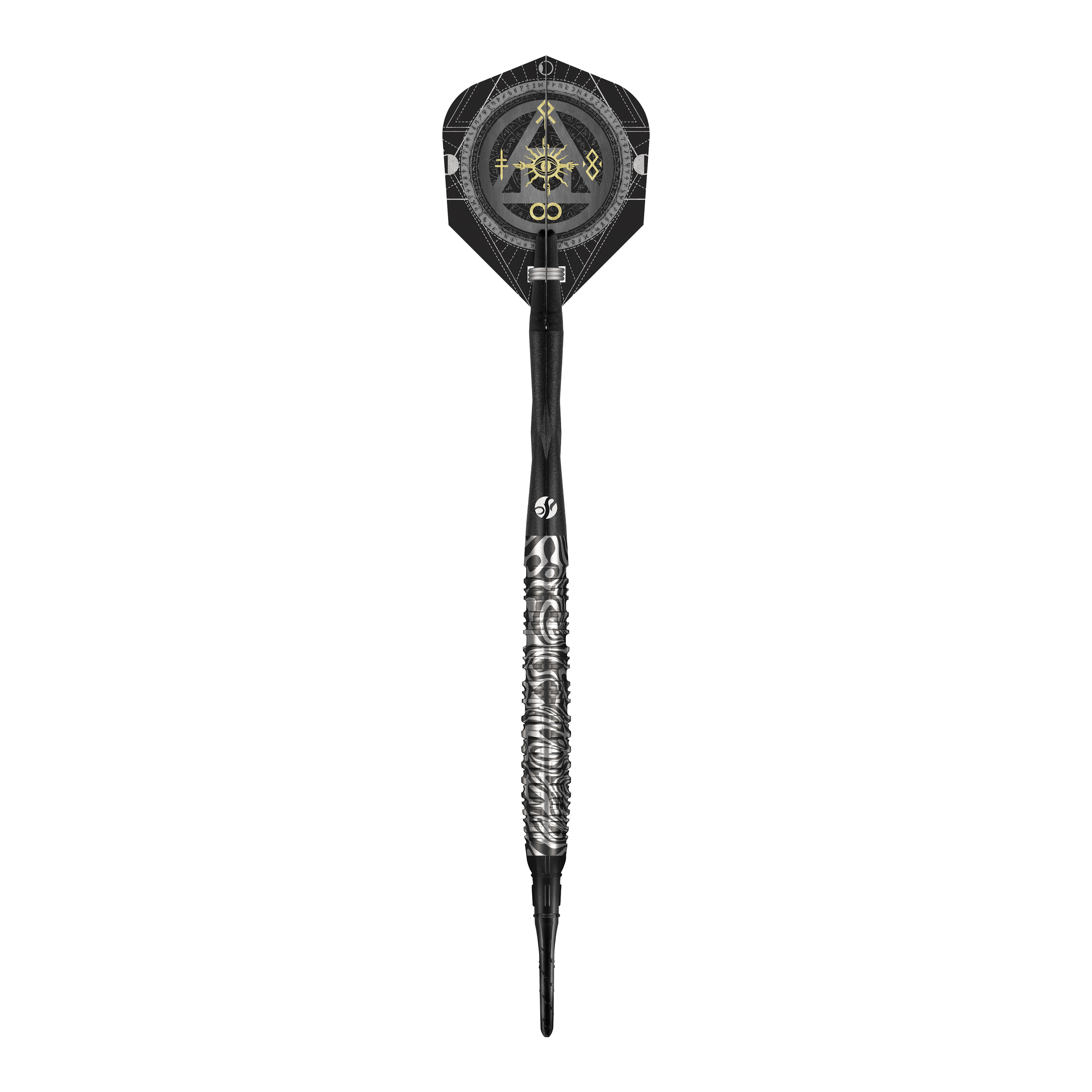 Abgebildet sind Shot Alchemy Runstel Softdarts mit 20g Gewicht. Diese Darts bieten eine ausgewogene Balance und gute Flugstabilität.