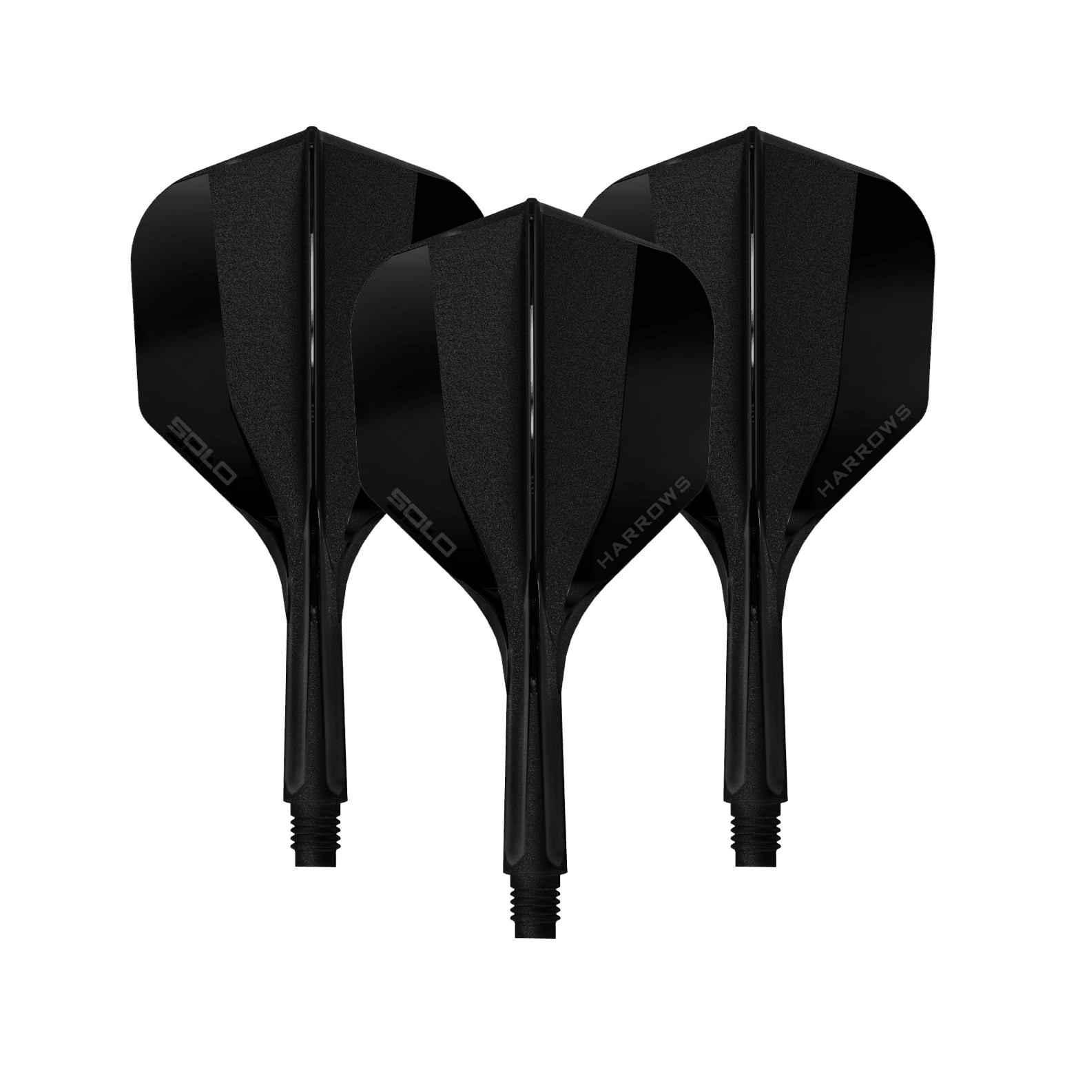 Harrows Solo No6 Flight Shaft System - Zwart Hier sieht man ein Harrows Solo No6 Flight Shaft System in Schwarz, 20mm, 1 Set. Das Produkt wird aus der Seitenperspektive gezeigt.
