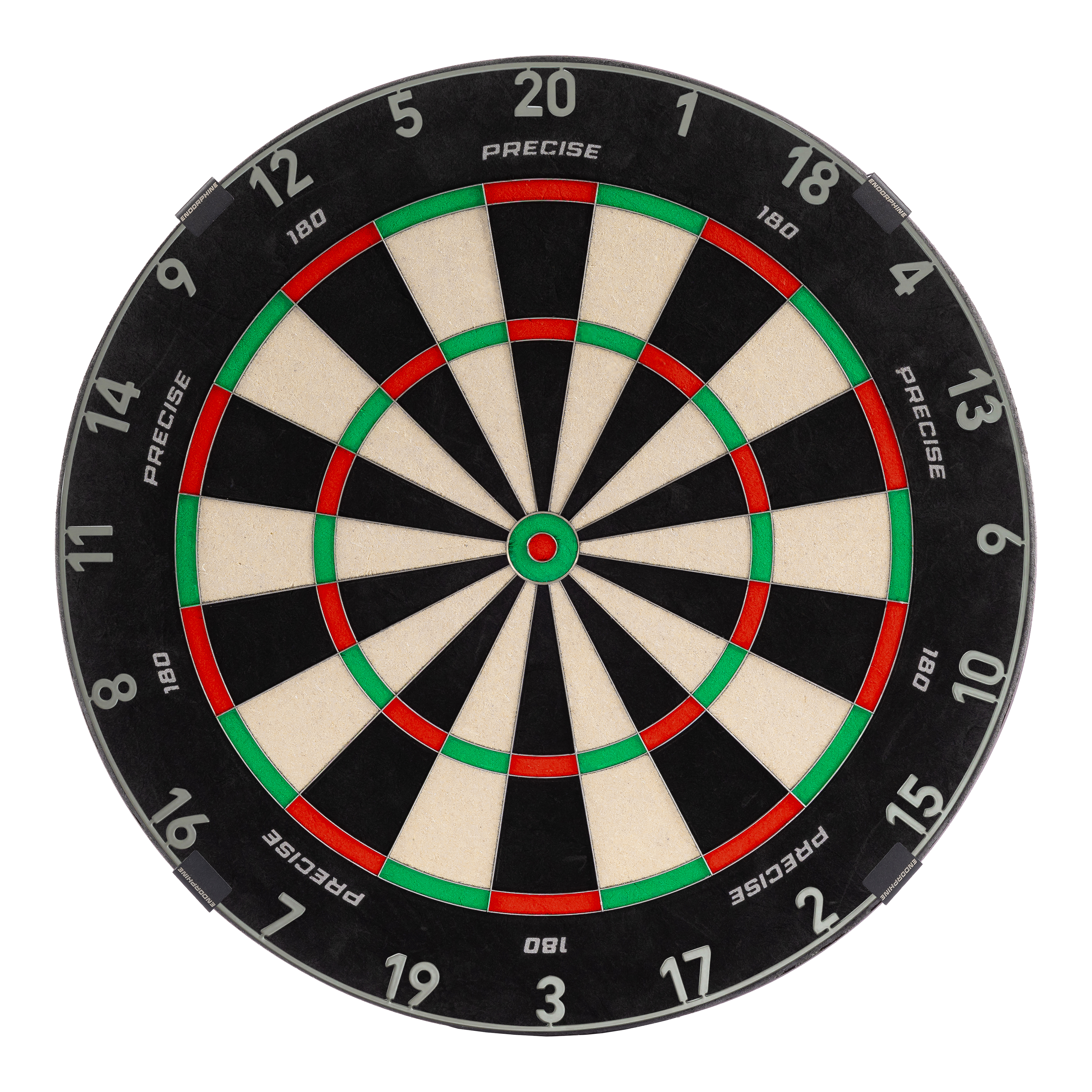 Precise 180 Endorphine Steel Dartbord met genummerde ring - Nordic Grey Hier ist das Precise 180 Endorphine Steeldartboard mit Nummernring in Nordic Grey zu sehen. Das Dartboard eignet sich ideal für professionellen und privaten Gebrauch.