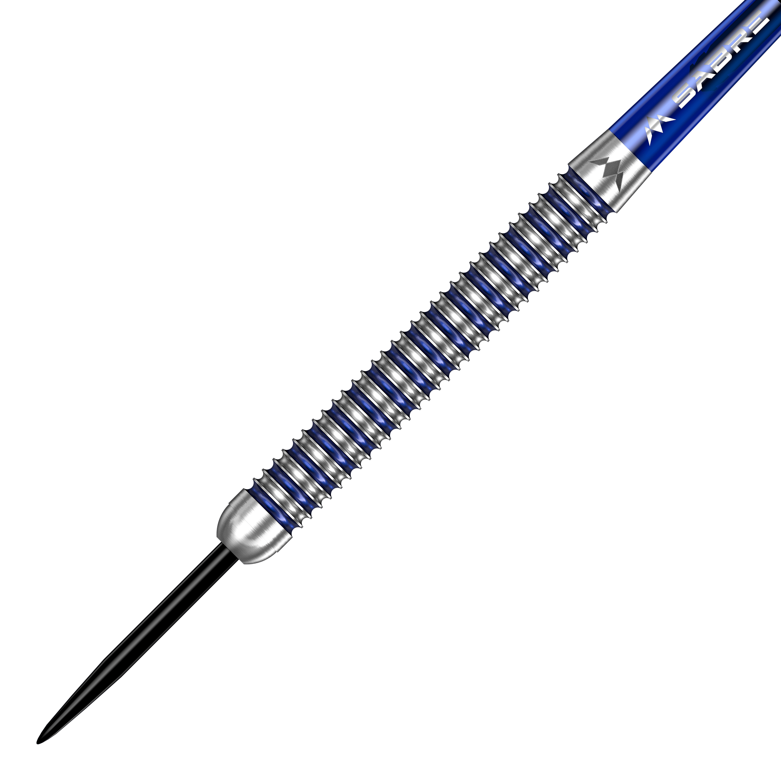 Mission ION Blue Silver stalen darts Mission ION Blue Silver Steeldarts werden hier abgebildet. Die Darts haben ein blau-silbernes Design.