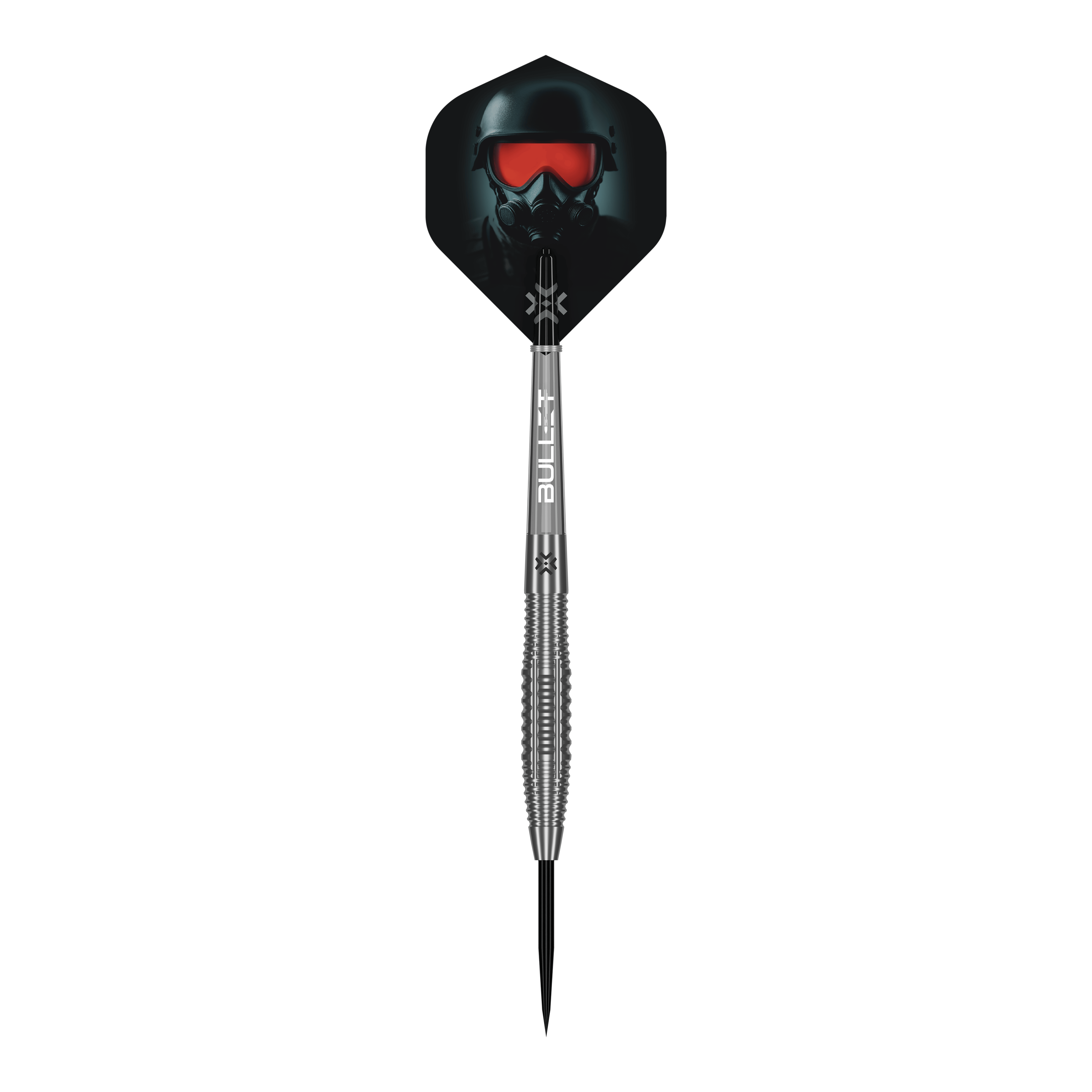 Bullet Ranger stalen darts Gezeigt wird ein einzelner Bullet Ranger Steeldarts. Dieses Produkt eignet sich für Steeldartspiele.