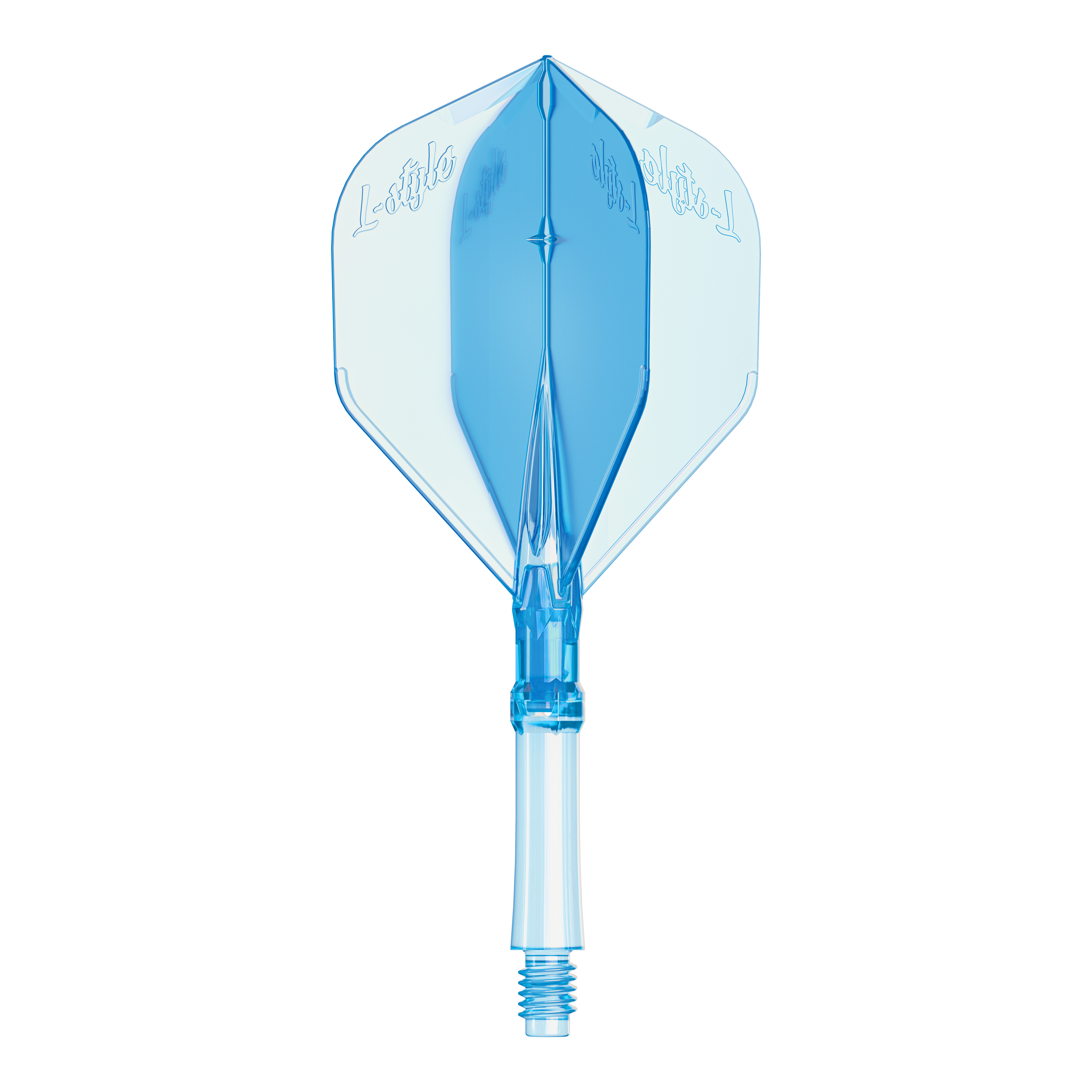 L-Style L-Systeem Flights - Helderblauw Abgebildet sind L-Style L-System Flights in klarer blauer Farbe, Größe Medium. Diese Flights dienen als Ersatzteile für Dartpfeile.