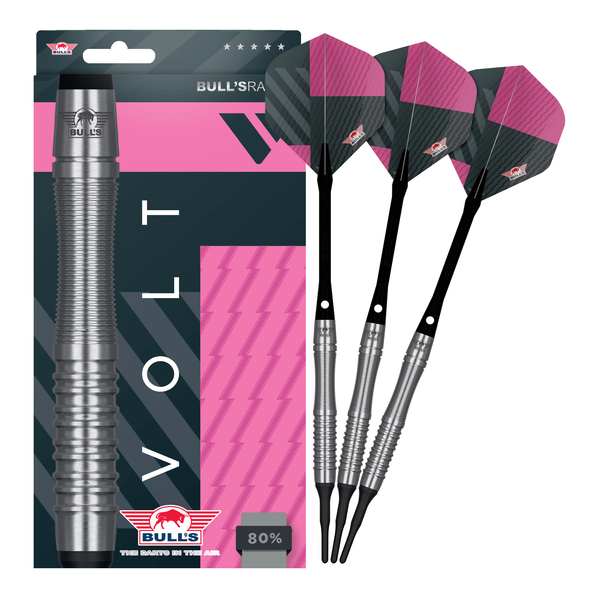Bulls NL Volt Pink Soft Darts - 19 g