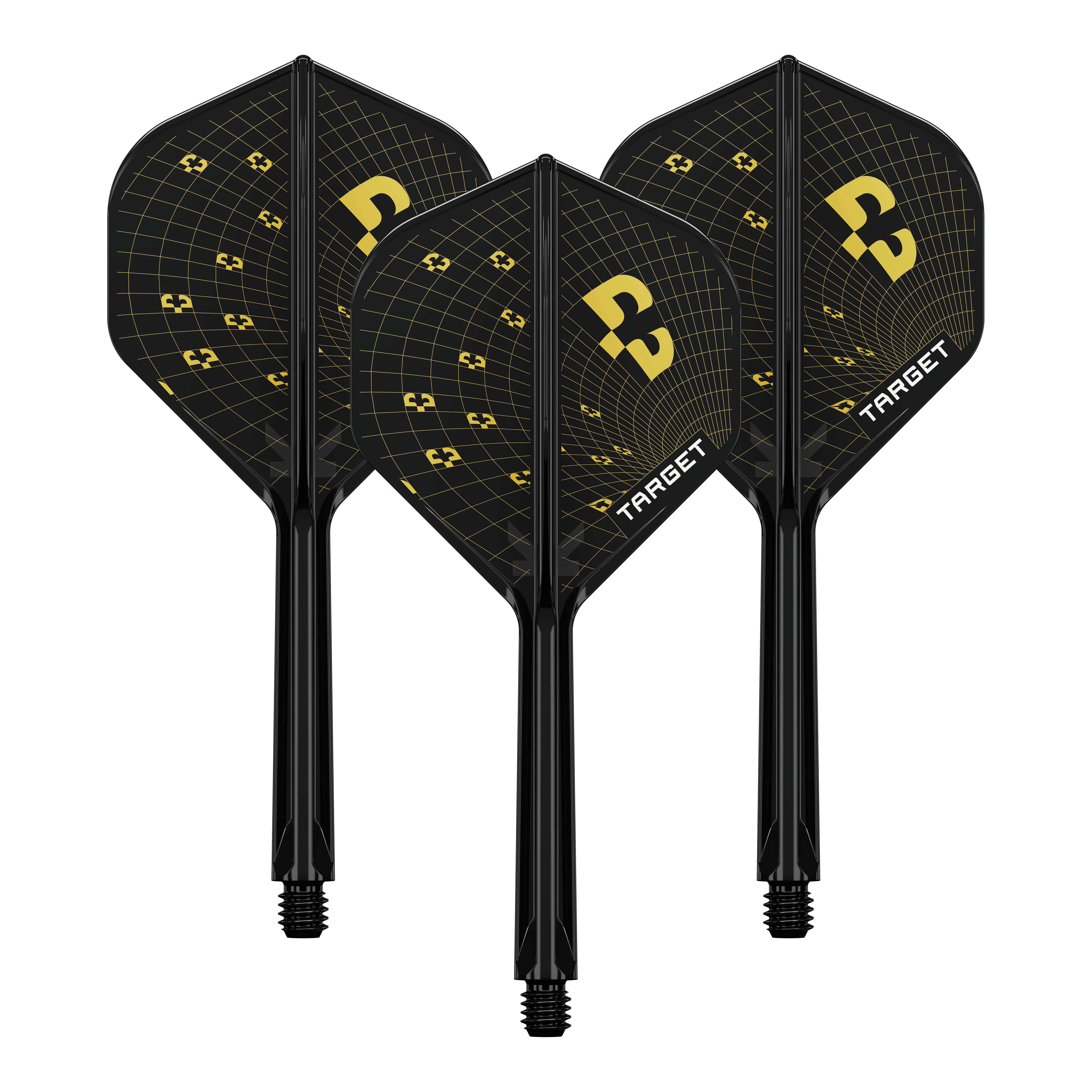 Target K-Flex Bolide No2 Standaardvluchten Gezeigt wird ein Set der Target K-Flex Bolide No2 Standard Flights mit einer Länge von 33mm. Die Flights sind sauber aufgereiht.