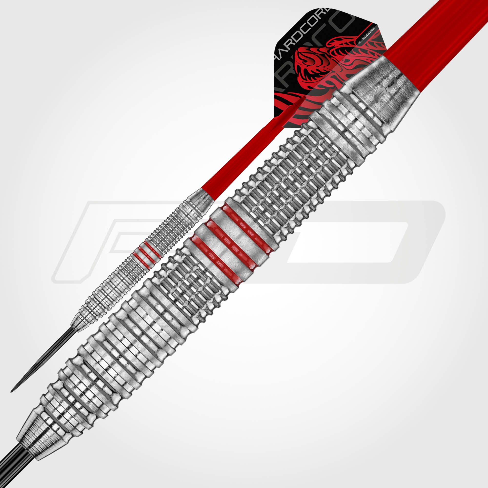 Red Dragon Jonny Clayton messing stalen dartpijlen - 21 g Die Red Dragon Jonny Clayton Brass Steeldarts - 21 g sind auf dem Bild zu sehen. Dies ist ein Set von Steeldarts mit einem Gewicht von 21 Gramm.