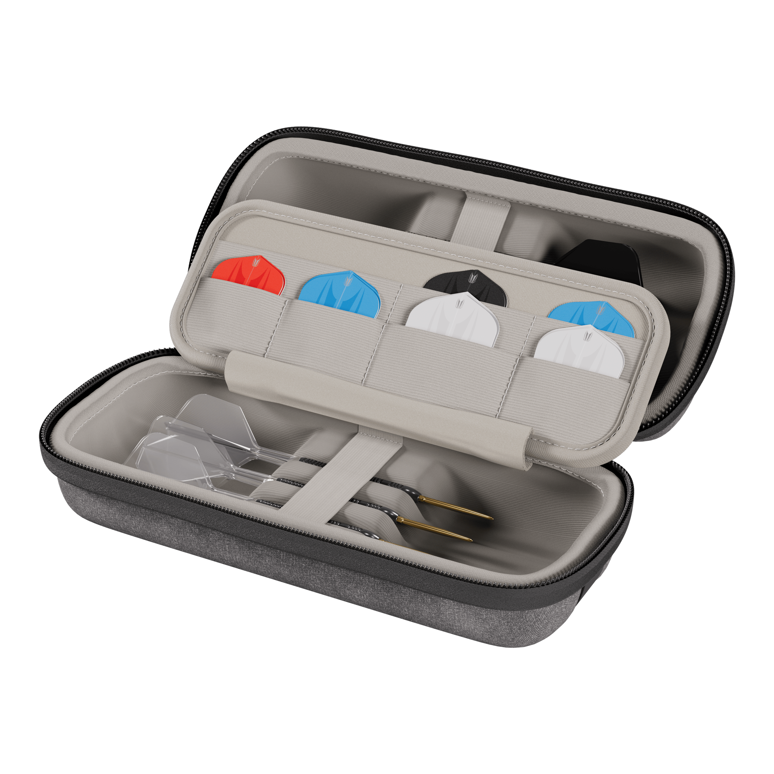 Target BOA Dartcase Auf dem Bild ist ein Target BOA Dartcase Grau Hellgrau zu erkennen. Das Etui eignet sich zur sicheren Aufbewahrung von Darts.