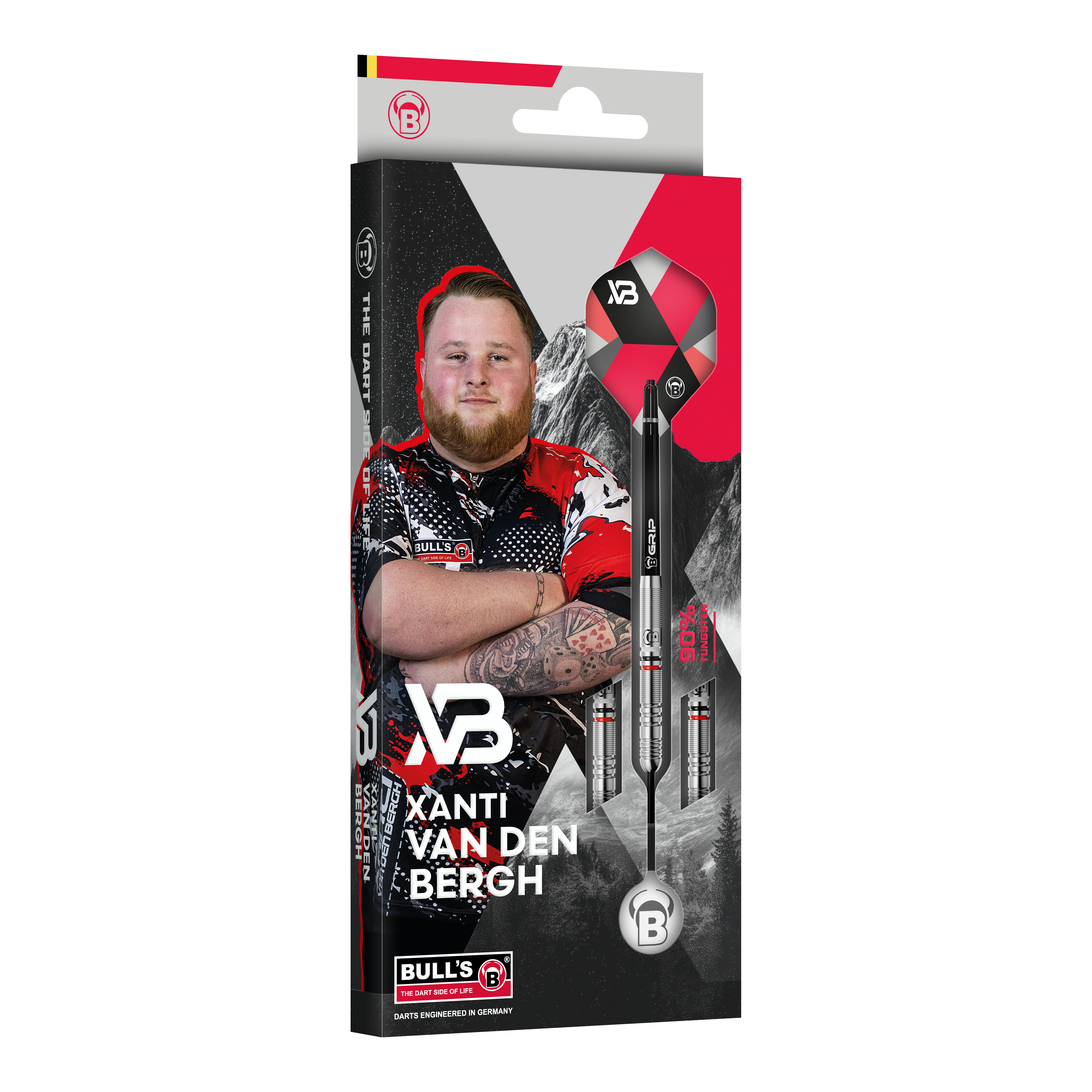 Das Foto zeigt die Bulls Xanti Van Den Bergh Steeldarts - 22g. Sie bieten höchste Qualität für jedes Spielniveau.