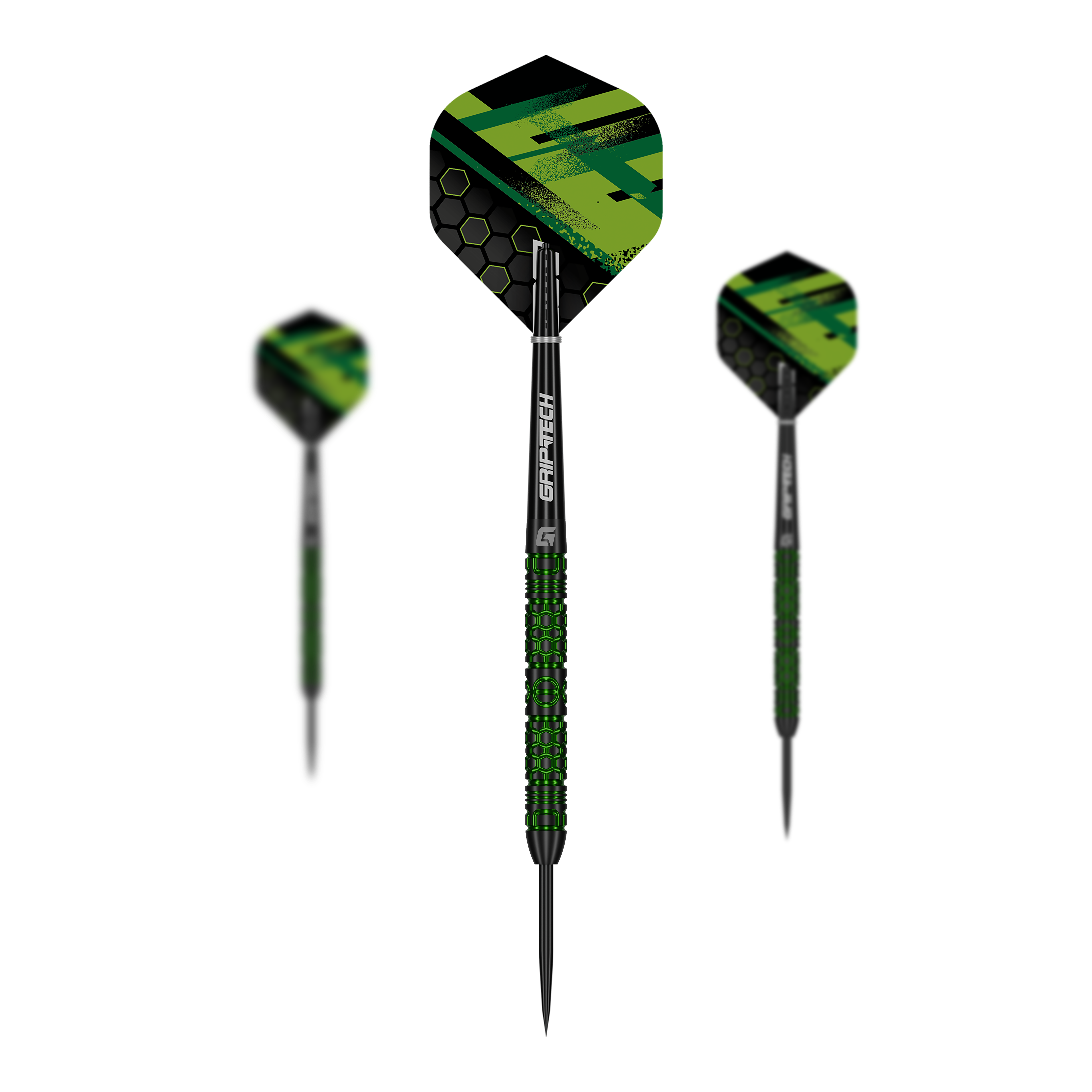 Zu sehen ist ein Set der GOAT Kick-Off Steeldarts. Es besteht aus mehreren Darts und bietet optimale Spielergebnisse.