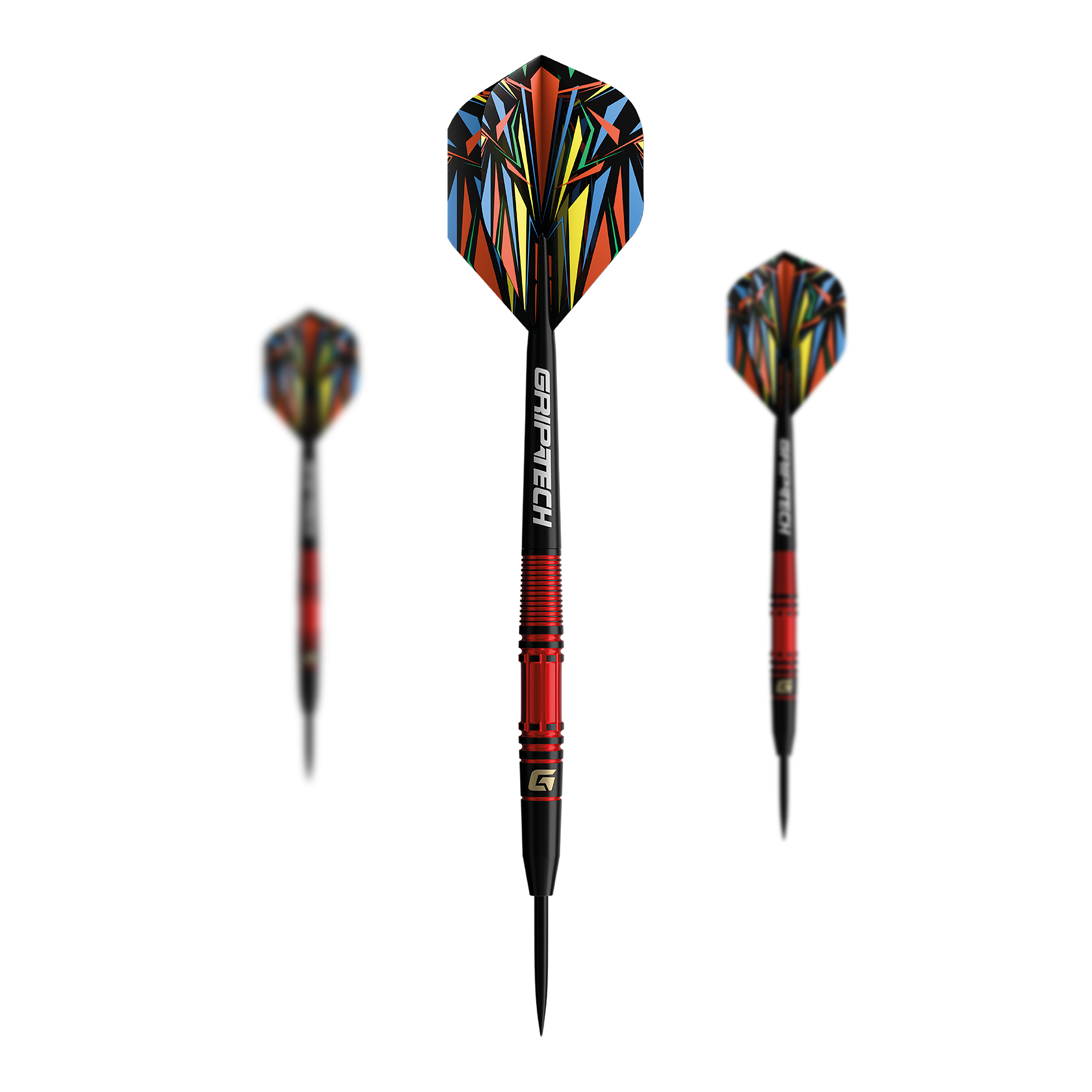 GOAT Atleet Rode Wolfraam Stalen Darts Das Bild zeigt die GOAT Athlete Red Tungsten Steeldarts. Die roten Steeldarts sind hochwertig verarbeitet.