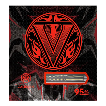 Abgebildet sind die Caliburn V-Series V1 Steeldarts. Diese Darts eignen sich hervorragend für den Präzisionssport.