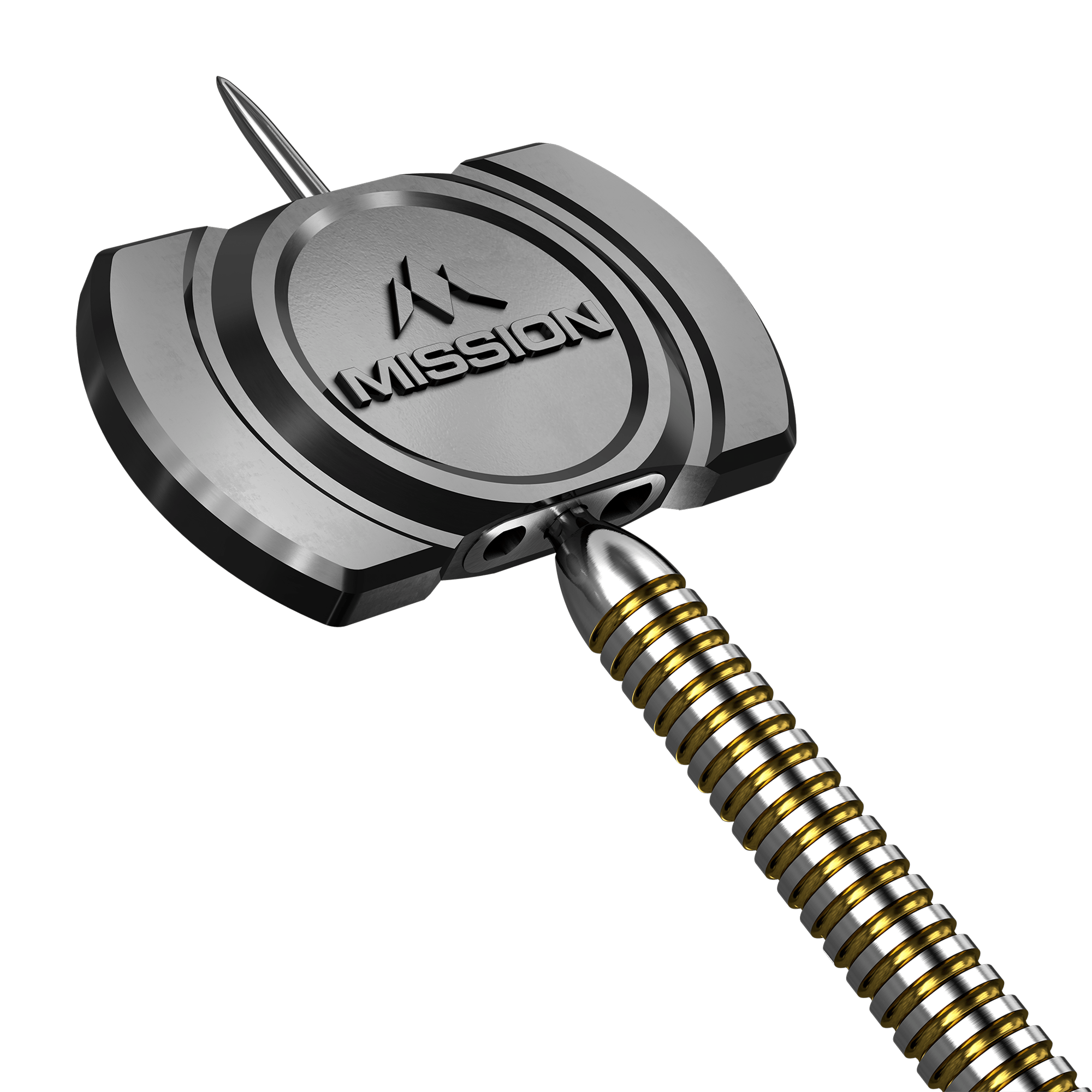 Mission R2.5 Snelpuntgereedschap Hier sieht man das Mission R2.5 Rapid Point Tool aus einer anderen Perspektive. Es wird für die Bearbeitung von Dartspitzen verwendet.