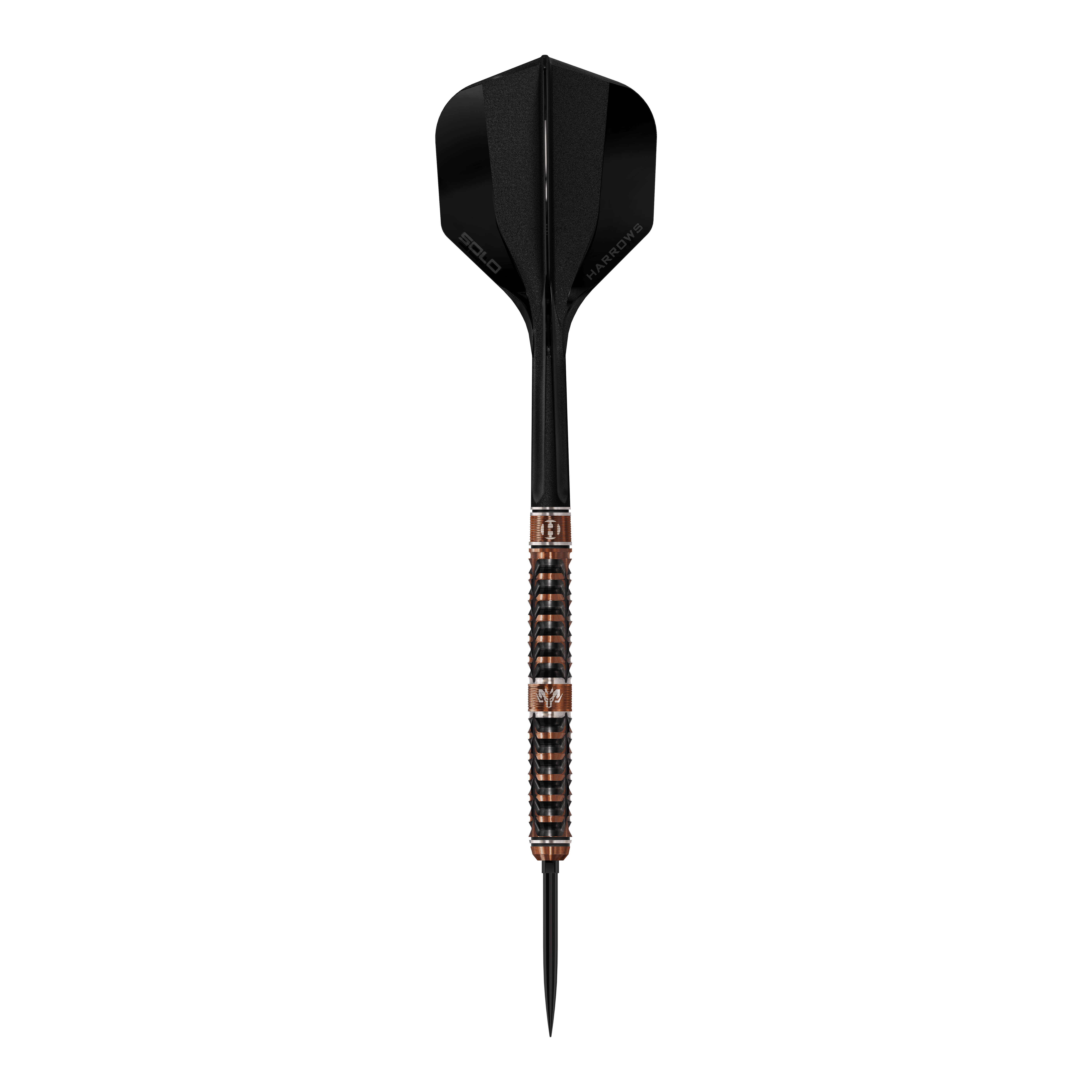 Harrows Tungsten Trinity Quick Point stalen dartpijlen Das Bild zeigt die Harrows Wolfram Trinity Quick Point Steeldarts aus einer anderen Perspektive. Diese Darts sind bekannt für ihre hohe Qualität.