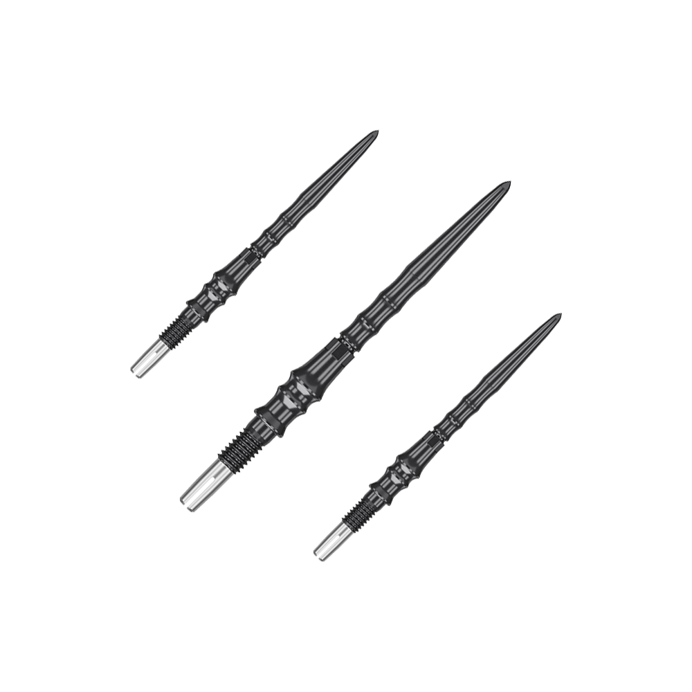 Target Japan Premium Swiss Point Steel Dartpunten - Zwart Das Bild zeigt das Produkt '340373_Target_Japan_Premium_SwissPoint_Steeldartspitzen_Schwarz_30mm_1Set'. Es handelt sich vermutlich um ein Set schwarzer SwissPoint Steeldartspitzen aus Japan mit 30mm Länge.