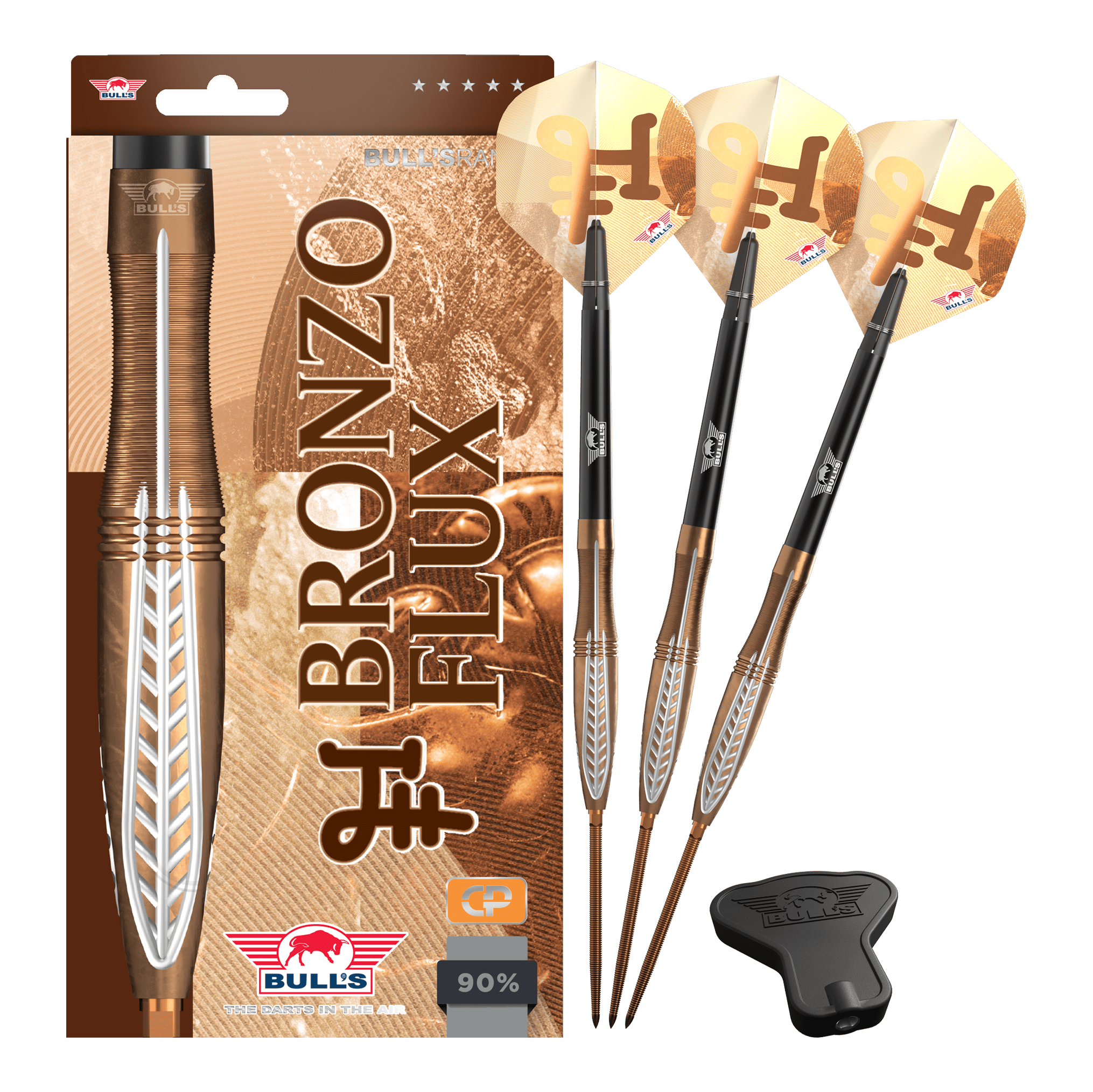Bulls NL Bronzo Flux Convertible Point stalen dartpijlen Bulls NL Bronzo Flux Convertible Point stalen dartpijlen