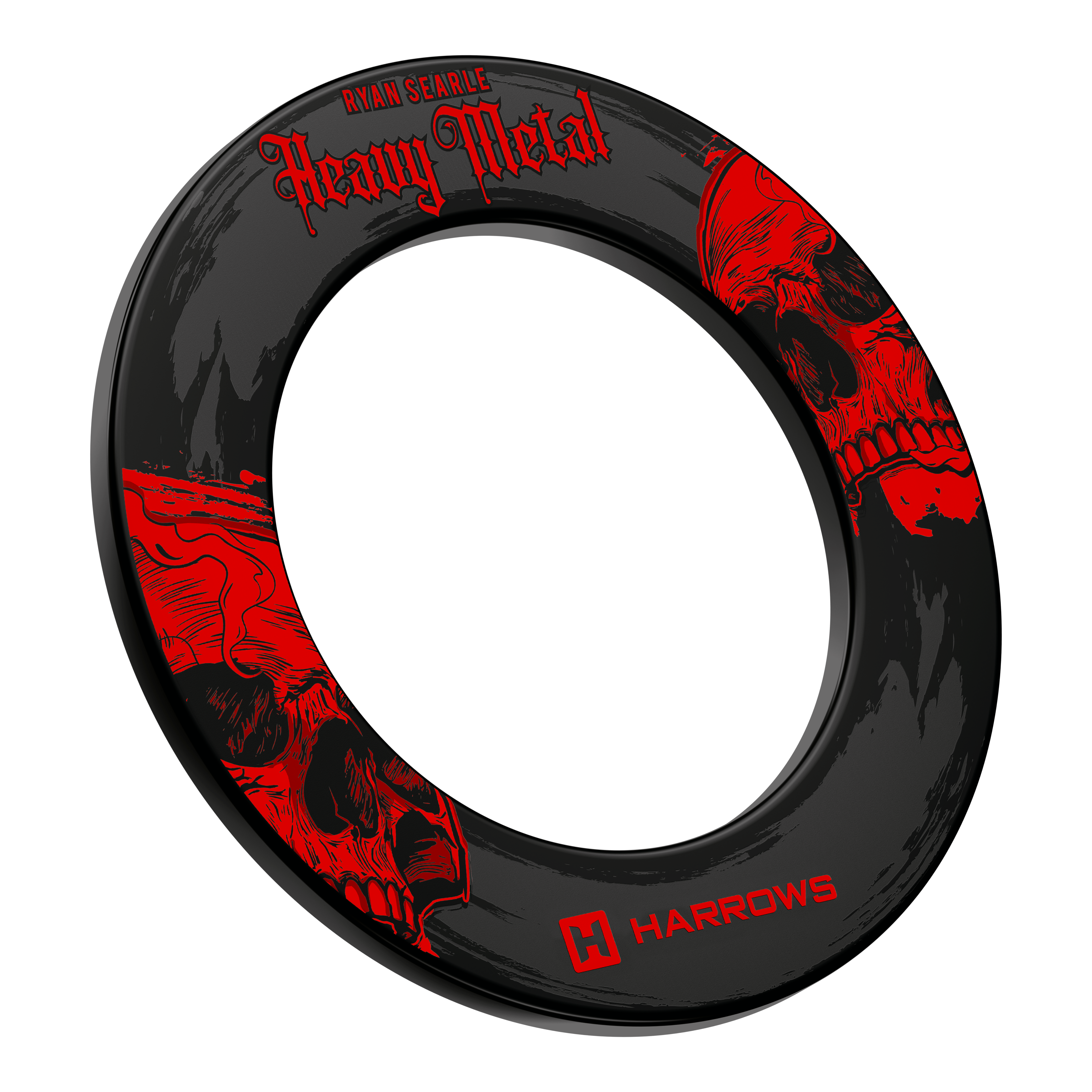 Harrows Ryan Searle Heavy Metal Surround ist sichtbar. Der dunkle Surround ist klar umrissen.