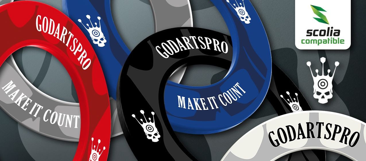 Dieses Banner stellt Scolia und GoDartsPro vor. Es enthält vermutlich Werbung oder Informationen zum Dartsport.