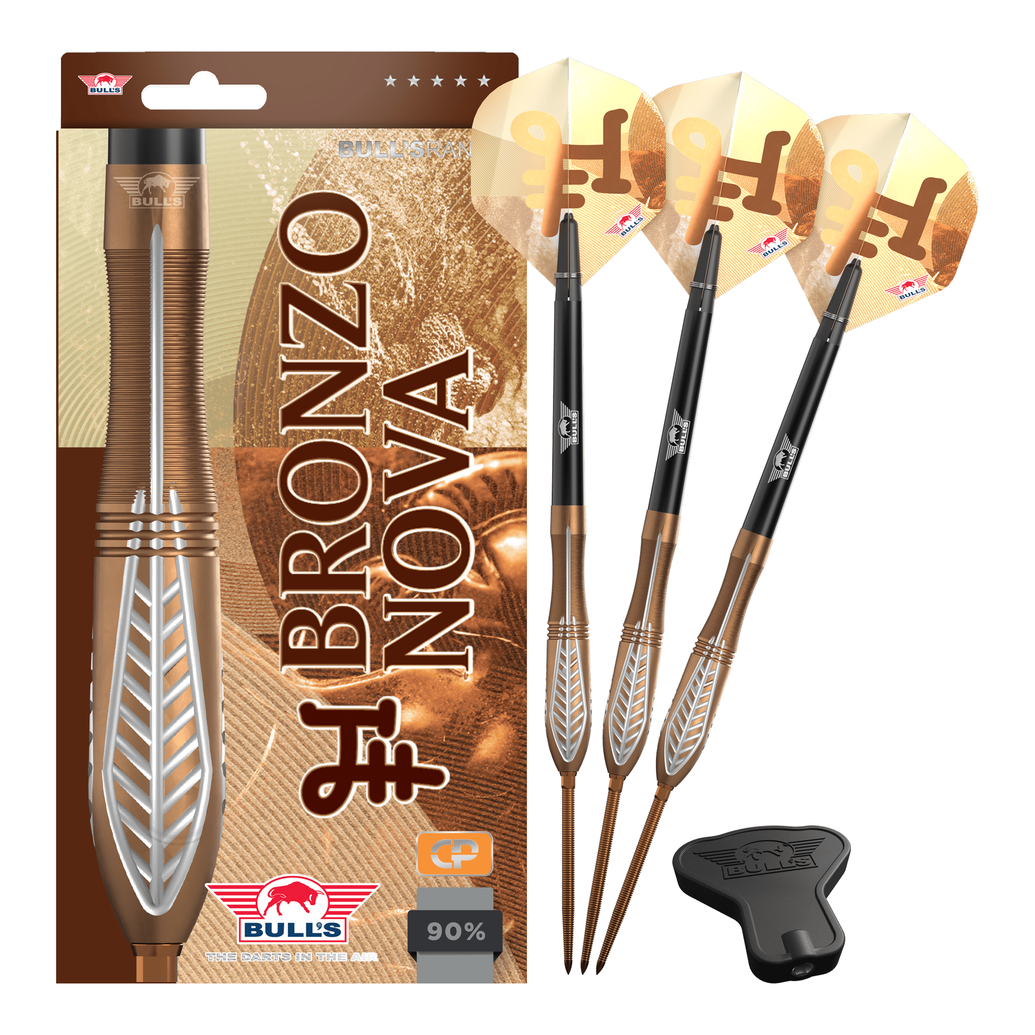 Bulls NL Bronzo Nova Convertible Point stalen dartpijlen