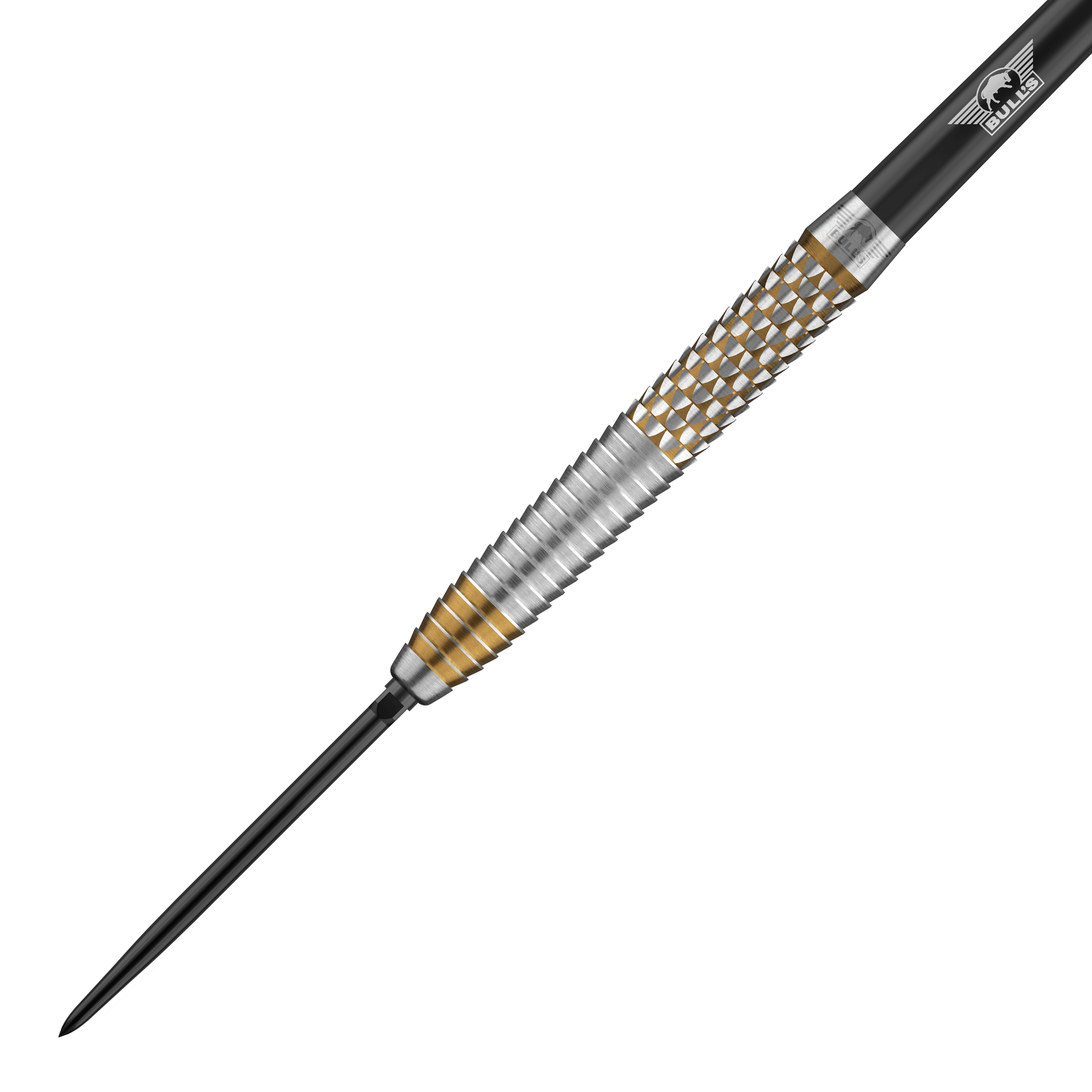 Bulls NL Vintage Shark Convertible Points Stalen Darts Das Bild zeigt die Bulls NL Vintago Shark Convertible Points Steeldarts. Es handelt sich um ein hochwertiges Dartprodukt mit besonderen Spitzen.
