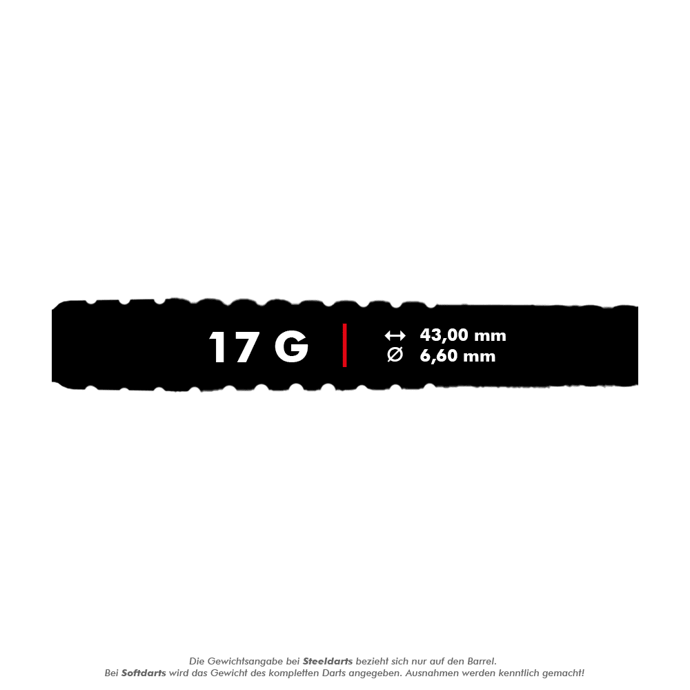 McDart 85 Tungsten V20 zachte darts - 17 g