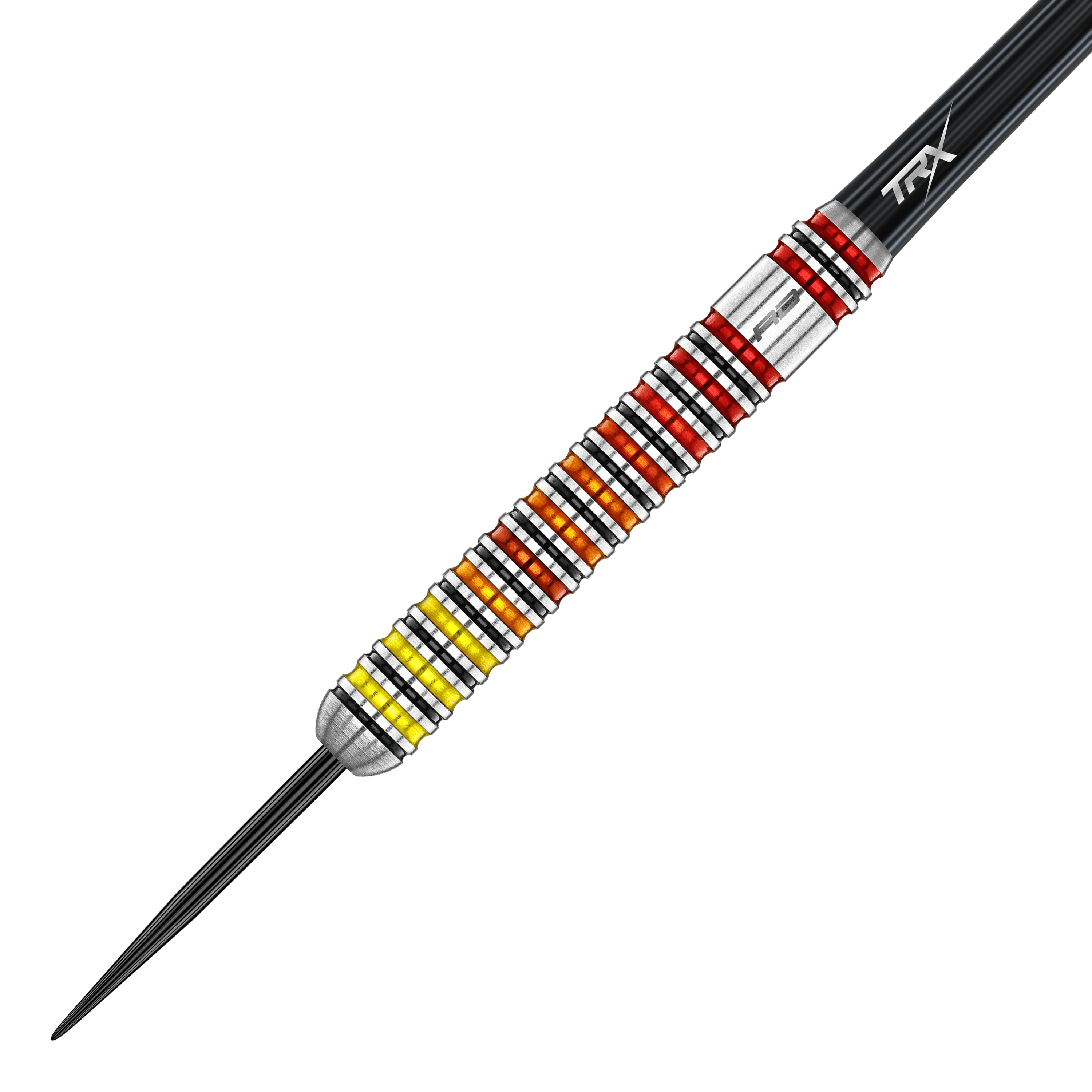 Red Dragon Oven Stalen Darts Die Red Dragon Furnace Steeldarts sind auf diesem Bild zu sehen. Die Pfeile haben einen metallischen Look und auffällige Details.