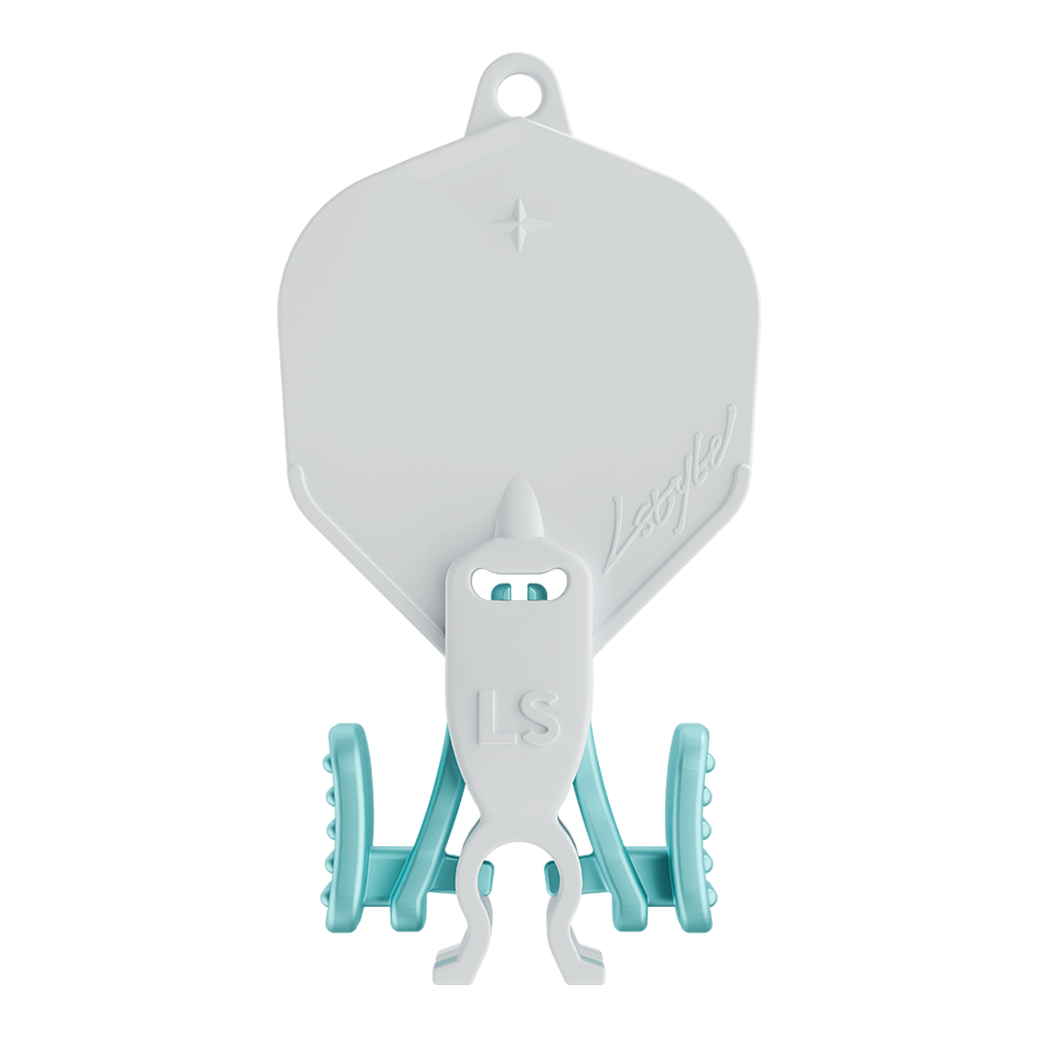 L-Style L-systeem sleutel-2 gereedschap voor het verwijderen van de vliegas Dieses Bild zeigt das L-Style L-System Key-2 Flight Shaft Remover Tool. Das Produkt dient zum Entfernen von Dart Flights und Shafts.