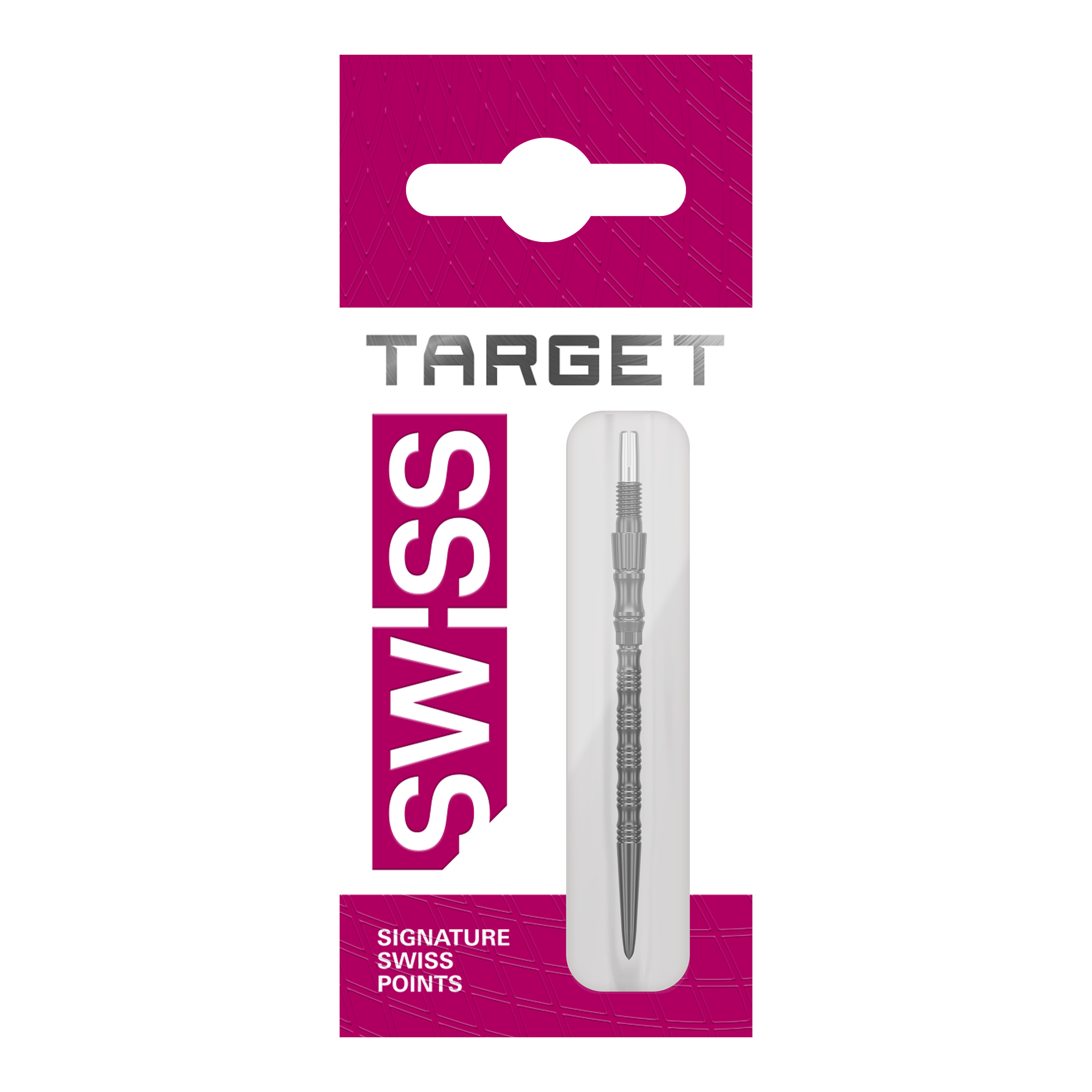 Target Signature Swiss Point TRB stalen dartpunten - zwart Mehrere schwarze Dartspitzen der SwissPoint Signature TRB Serie sind zu sehen. Die Spitzen sind jeweils 42 mm lang.