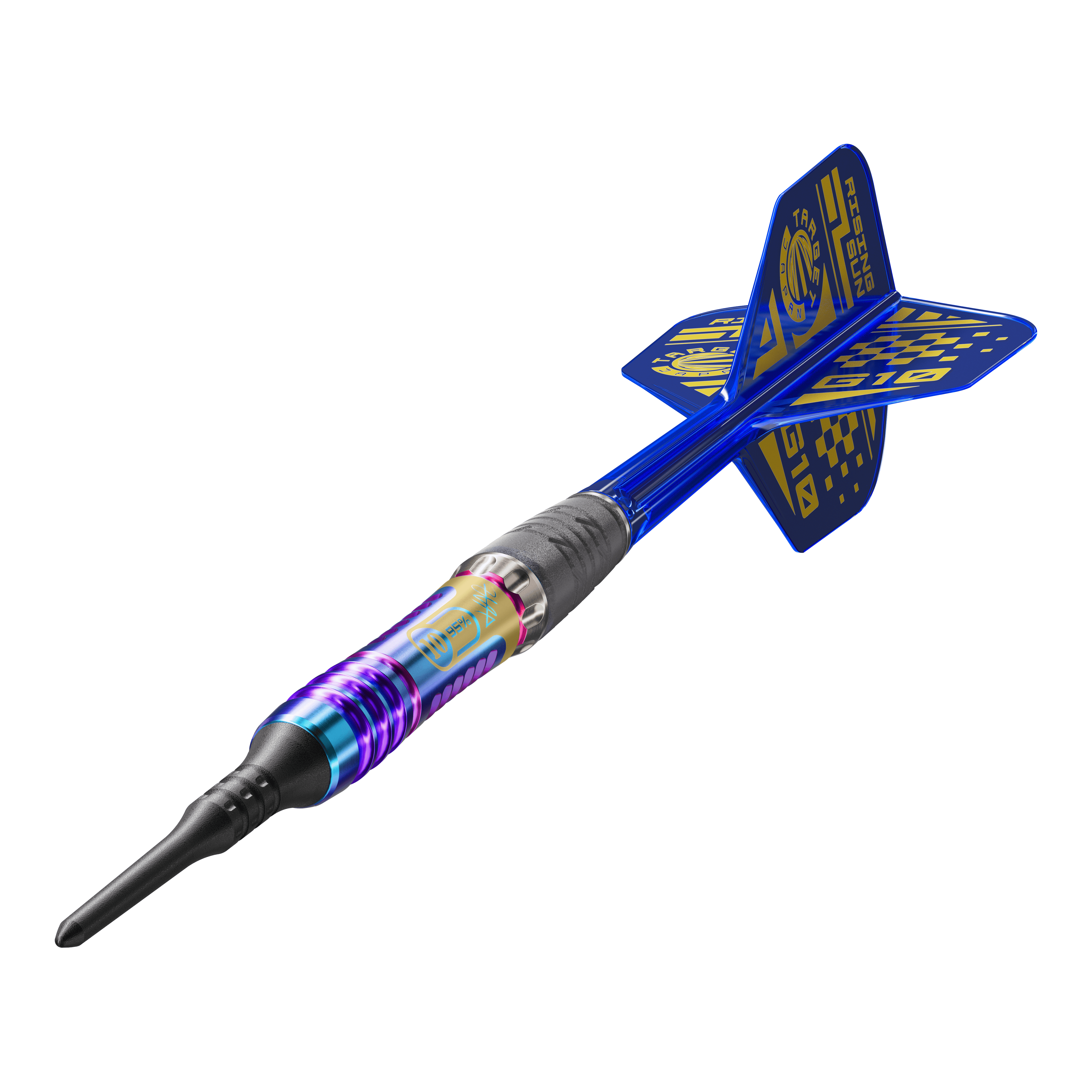 Target Japan Rising Sun GEN10 zachte darts - 21,5 g Abgebildet ist der Target Japan Rising Sun GEN10 Softdarts mit 21,5g. Der Dartpfeil zeichnet sich durch sein einzigartiges Design und hochwertige Materialien aus.