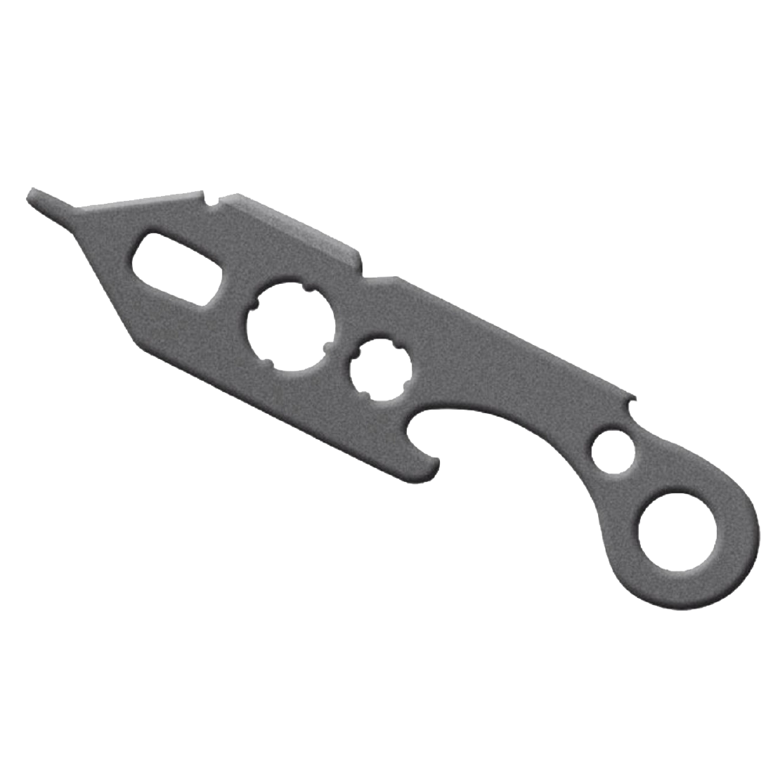 Das Bild zeigt das Produkt "Dart Multitool". Es ist ein kompaktes, multifunktionales Werkzeug aus Metall.