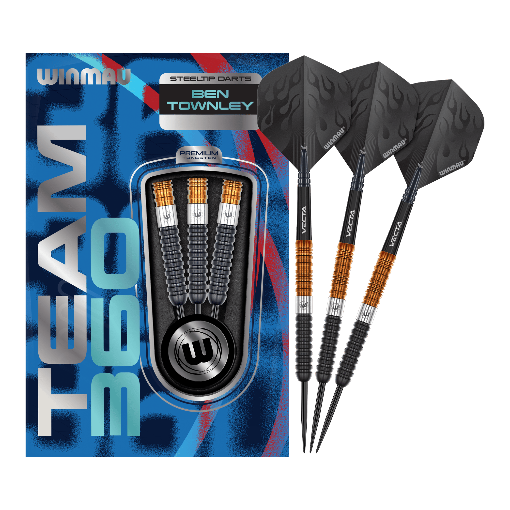 Winmau Team 360 Ben Townley Steeldarts - 23g Das Produkt Winmau Team 360 Ben Townley Steeldarts - 23g ist hier komplett dargestellt. Diese Steeldarts sind langlebig und vielseitig einsetzbar.