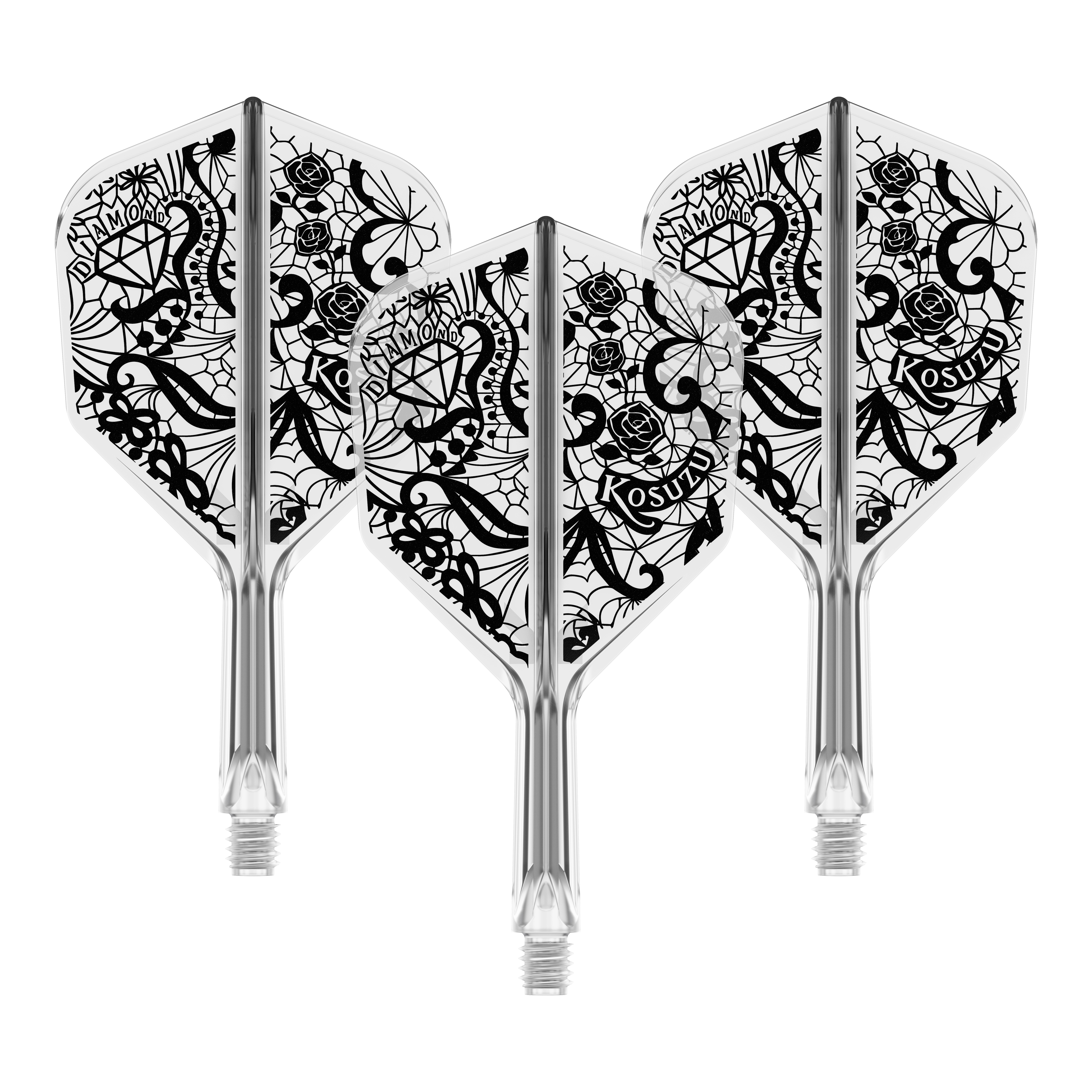 Target Japan K-Flex Diamond No6 Flight Shaft-systeem Zu sehen ist das Target Japan K-Flex Diamond No6 Flight-Shaft-System in 19mm. Es handelt sich um eine Komponente für Dartpfeile.