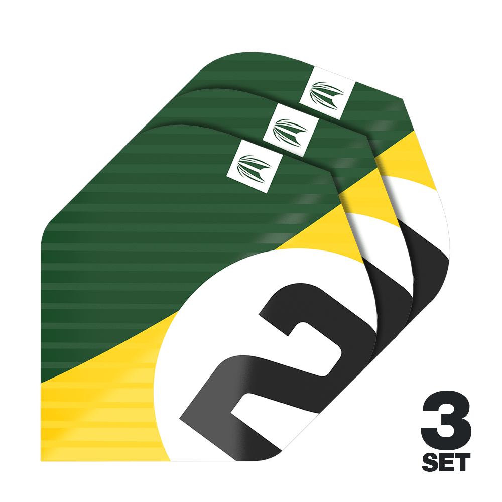 Target Pro Ultra Chicane Green No2 Standaardvluchten - 3 sets Abgebildet ist das Set Target Pro Ultra Chicane Green No2 Standard Flights - 3 Sets. Die Karten sind ordentlich gestapelt.