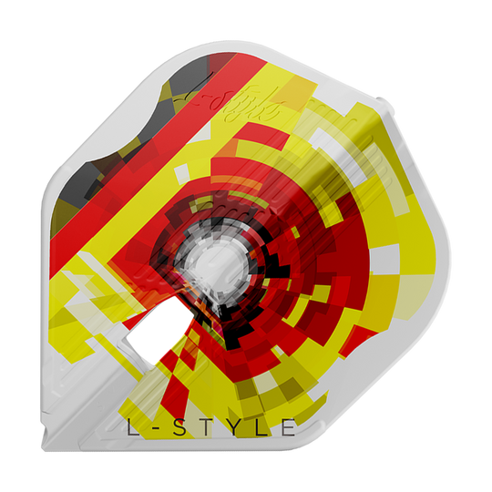 Zu sehen sind die L-Style Kai Gotthardt V1 White KAMI L1PRO Flights. Diese Flights werden für Darts verwendet.