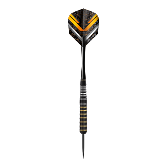 Harrows Vulcan stalen darts Auf dem Foto sind Harrows Vulcan Steeldarts zu sehen. Sie zeichnen sich durch ihr modernes Design aus.
