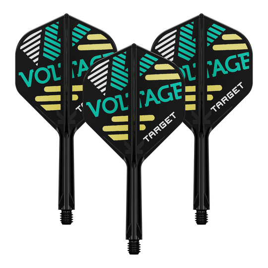 Das Target K-Flex Rob Cross No2 Standard Flight-Shaft-System mit einer Länge von 26 mm ist auf diesem Bild zu sehen. Es eignet sich als Zubehör für Darts.